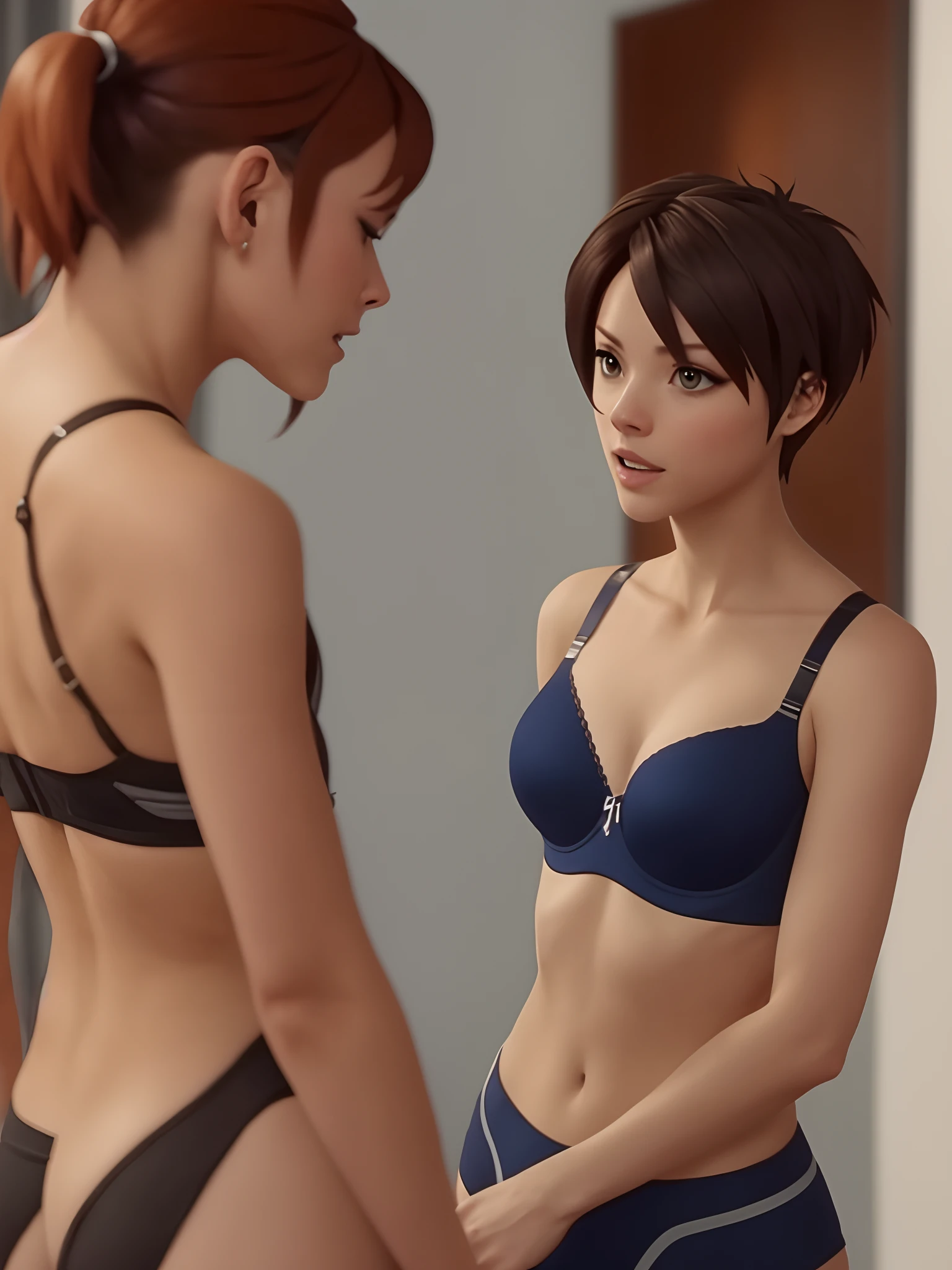 Overewatch Tracer taking her bra off