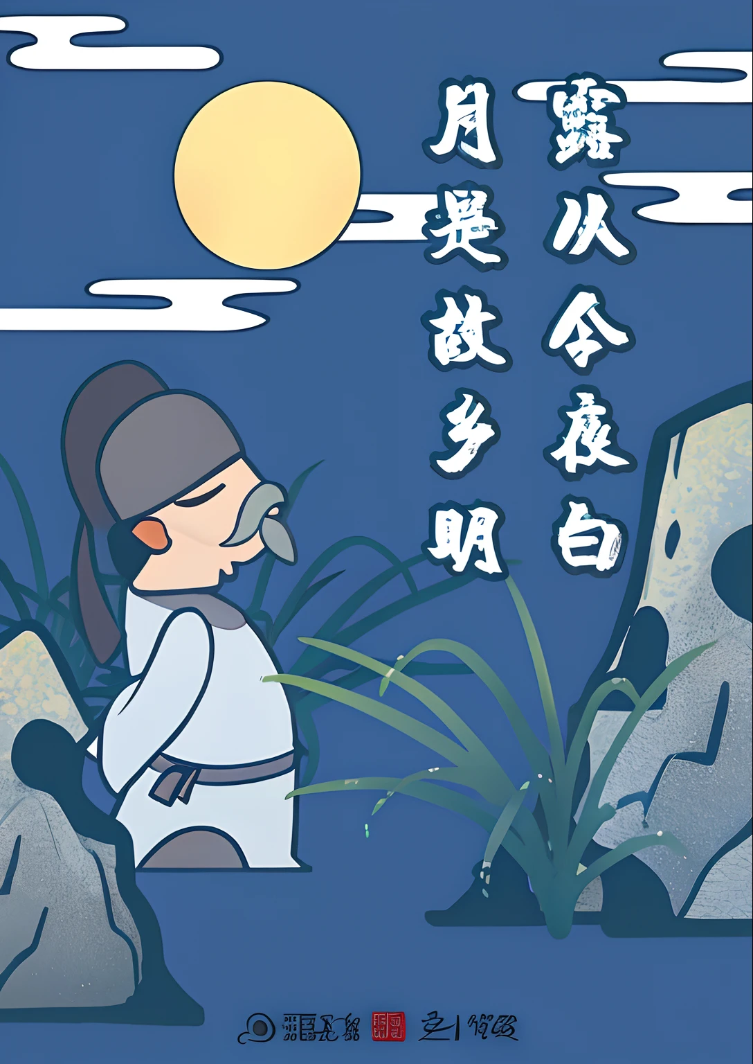 There is a caricature,A man stands in front of a rock, inspired by Emperor Huizong of Song, Chiba Yuda, inspired by Ma Shi, inspired by Dong Yuan, inspired by Chen Daofu, Inspired by Cao Zhibai, Inspired by Seki Dosheng, inspired by Li Rongjin