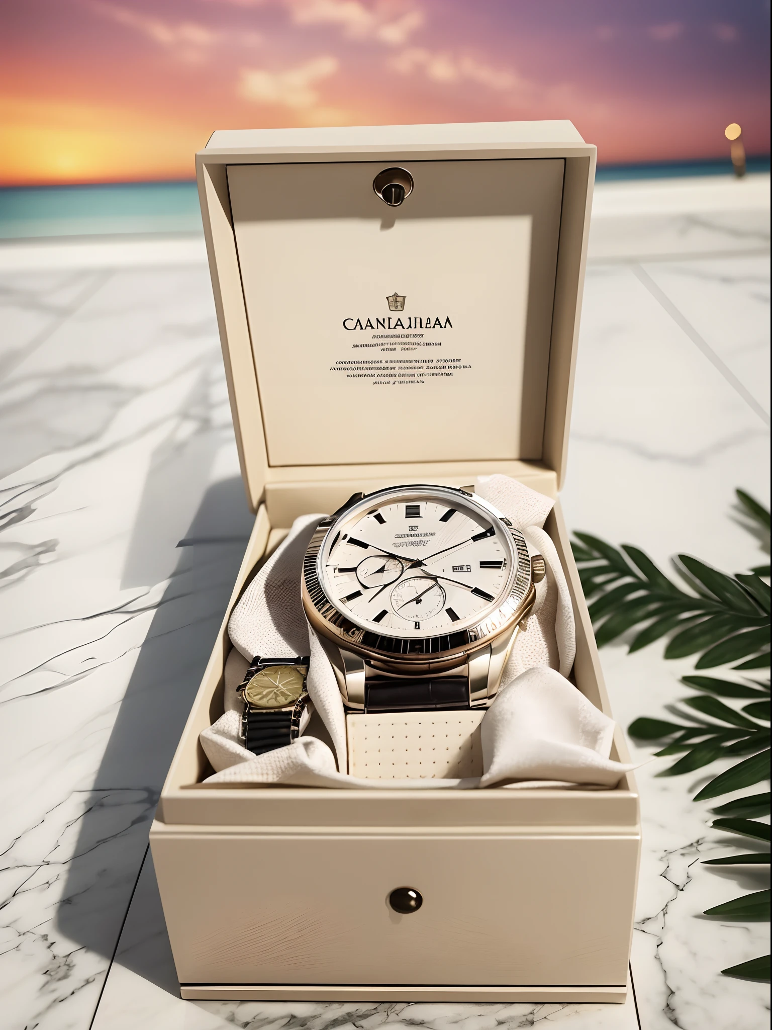 a close up of a watch in a box on a marble surface, impeccable military composure, inspired by Juan Carlos Stekelman, caribbean, [ overhead view ]!!, 🔥 😎 🕹️ 👀, 🕹️ 😎 🚬, by Juan Carlos Stekelman, beautiful masterpiece, jamaican, african canadian, taken with canon 8 0 d