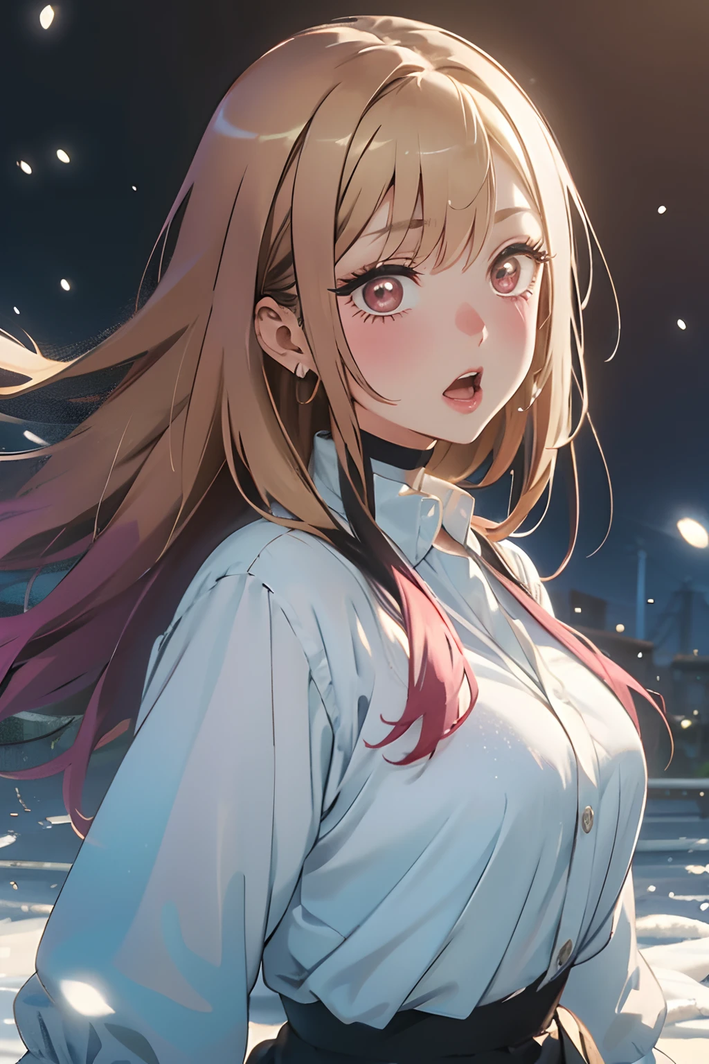 Beautiful anime girl, young, doctor lookbook, close up