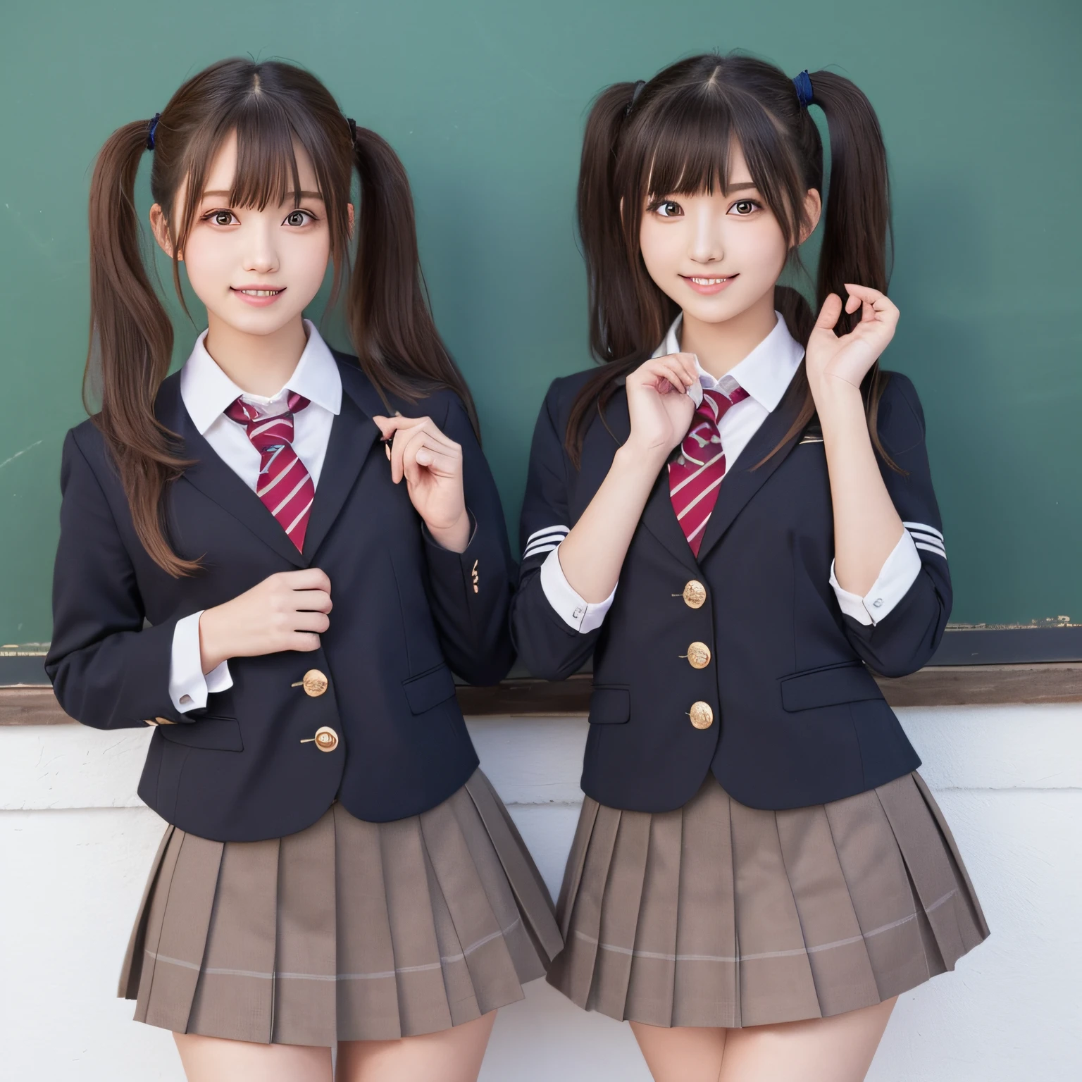 Middle school students、girl、skirt、Turn