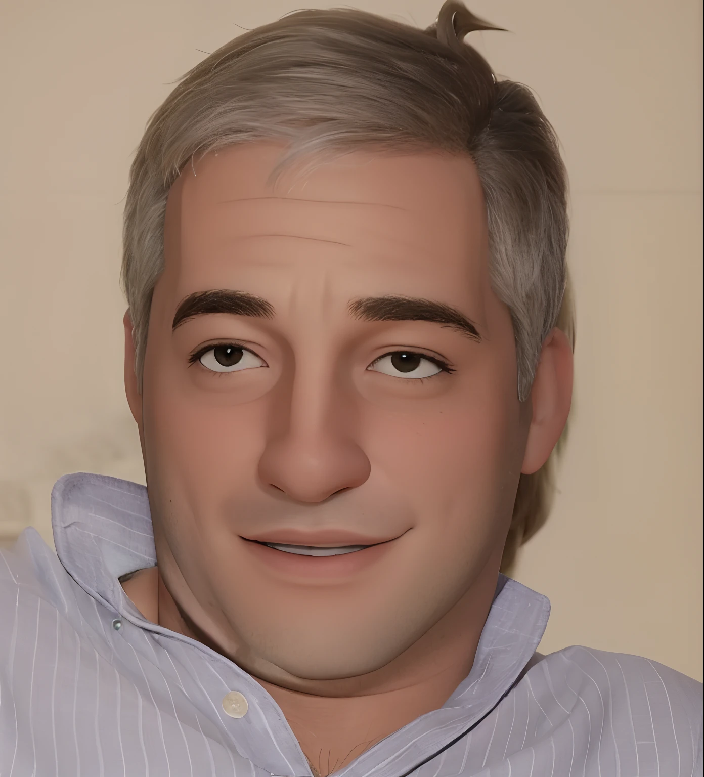 Homem de meia idade, cabelo grisalho