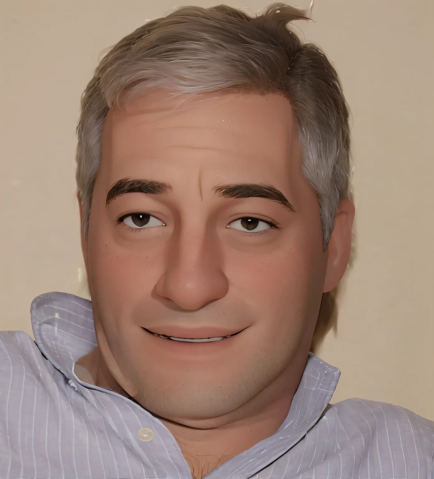Homem de meia idade, cabelo grisalho