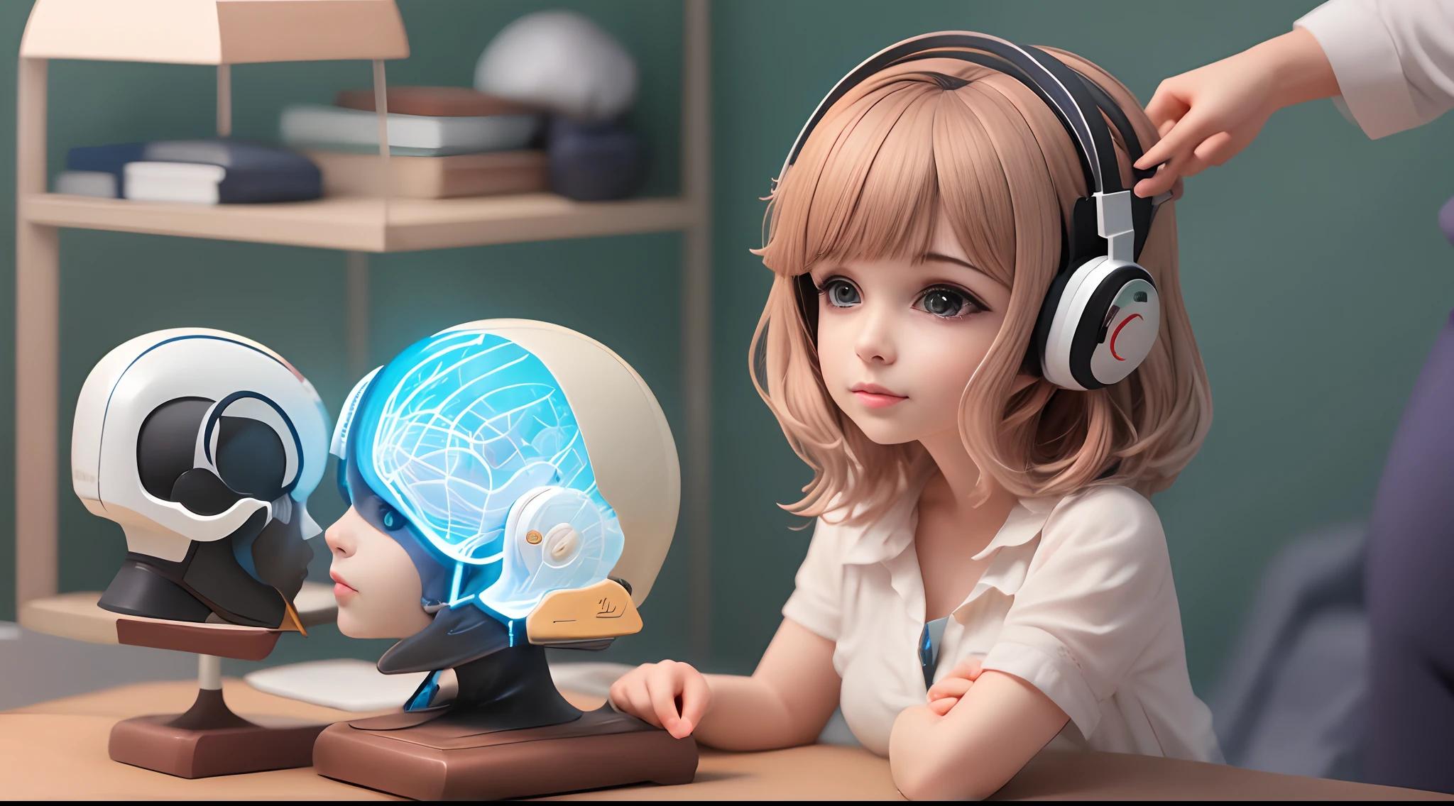 Uma pessoa usando o cerebro de outra para imaginar coisas