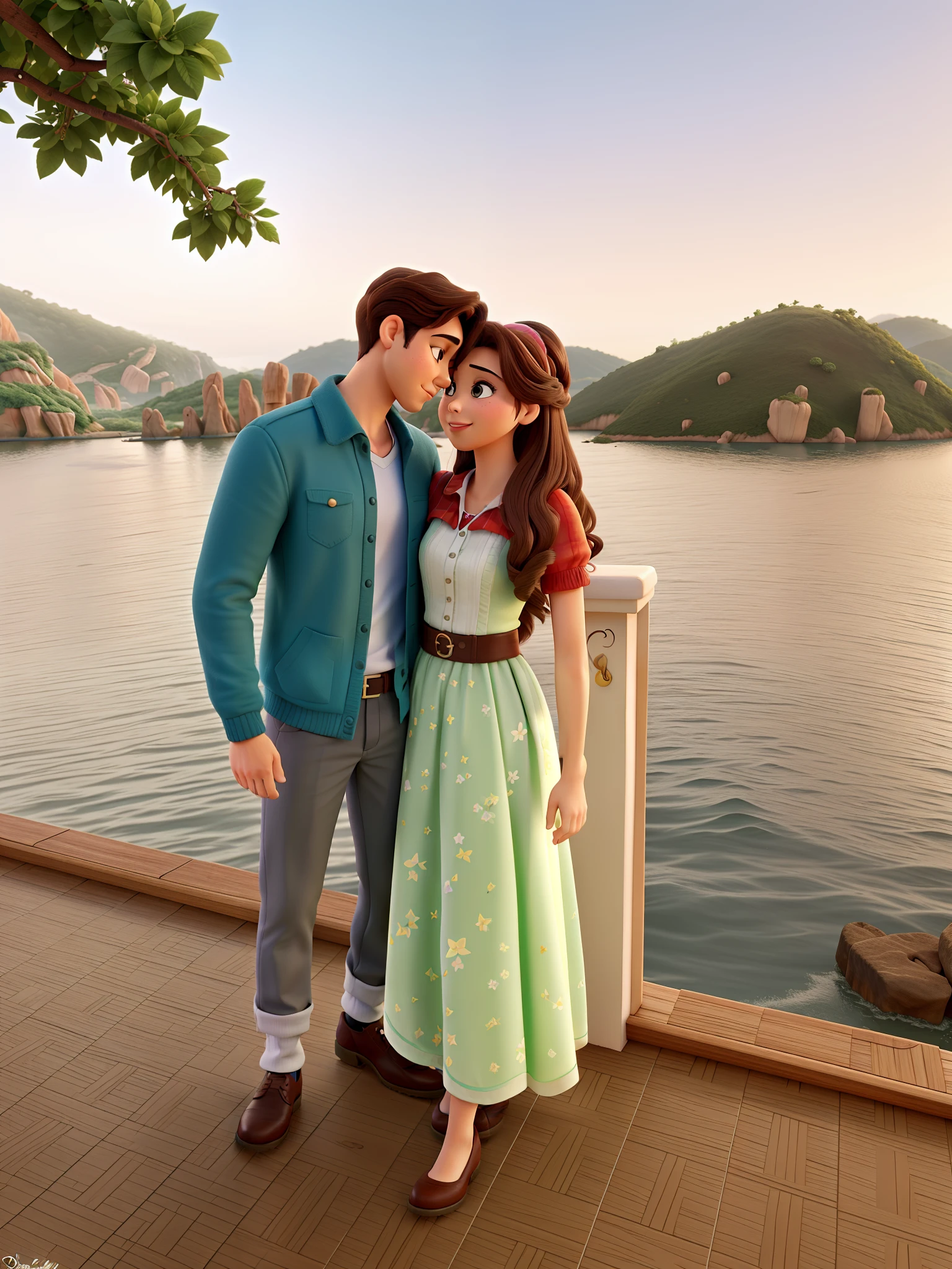 Casal apaixonado da disney