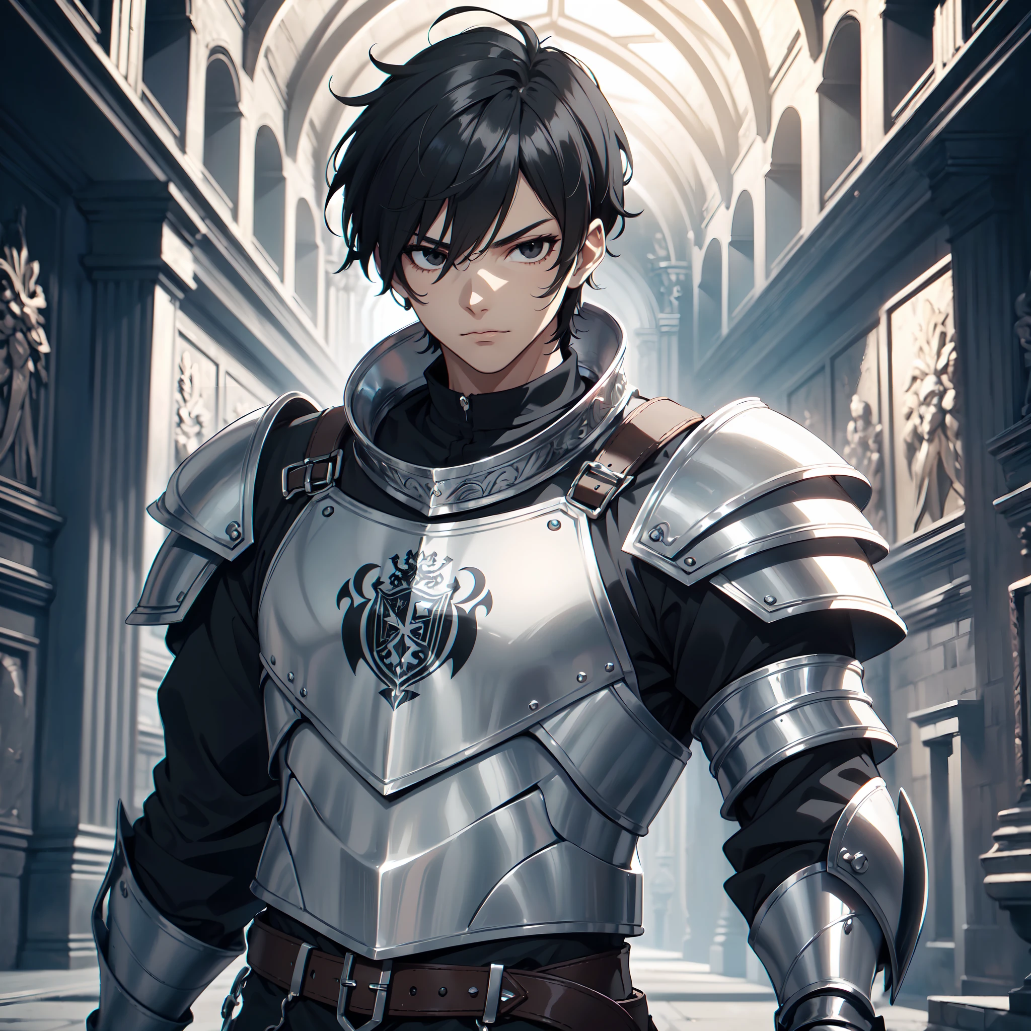 128K Ultra High Definition,
128K Ultra High Quality,
128K Ultra High Resolution,
Best Definition,
Best Quality,
Best Resolution,
Perfectly Detailed,
Perfectly Designed,
Extremely Detailed,
Extremely Designed,
Hyper Detailed,
Hyper Definition,
Hyper Quality,
Hyper Resolution,
Masterpiece,
(((Anime))),
Body Shot,
(((Boy))),
Handsome,
Muscular Body,
(((Black Short Hair))),
(((Black Eyes))),
(((Hyper Detailed & Perfectly Designed With Ultra High Quality Silver Warlord Armor))),
(((Inside Of Medieval Royal Palace Background Scenery))),