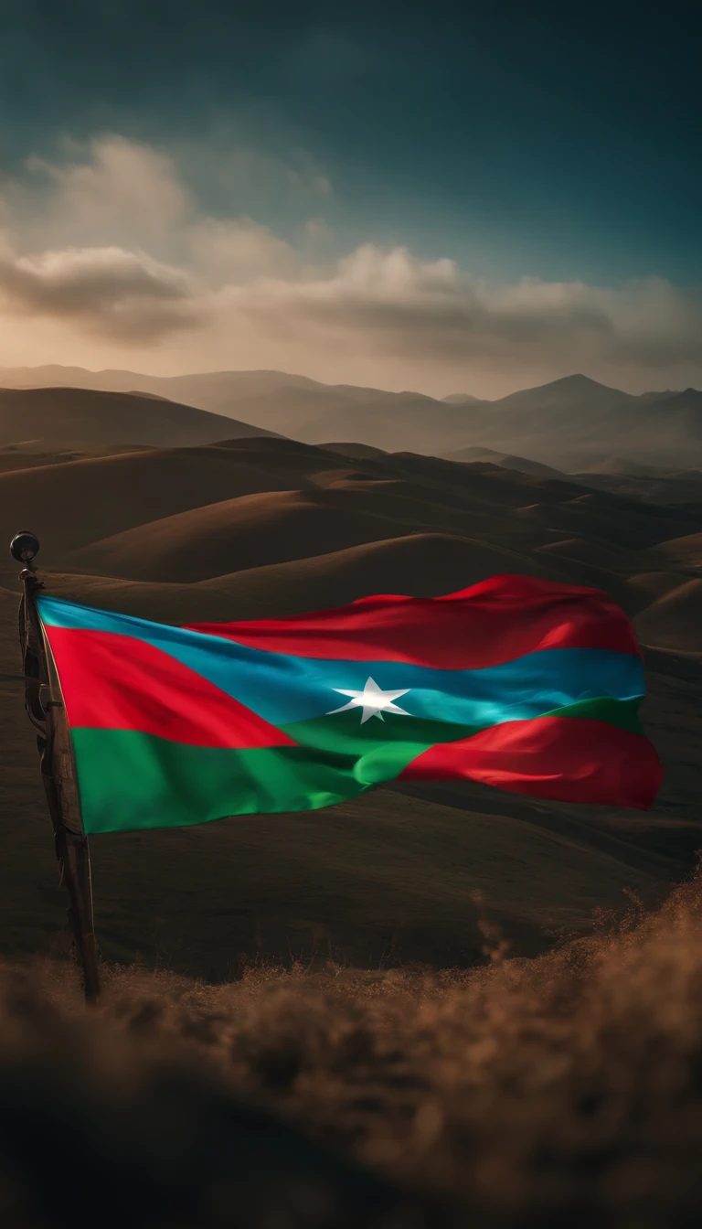 the Oman flag,OmanFlag,Hyperrealistic,Hyperdetailed,realistic,masterpiece,best quality,ultra realistic,High Detail,<lora:AsiaFlags01-000002:1>,Cinematic Lighting,in winter,rain,rainy days,cloudy,city,cityscape,street,