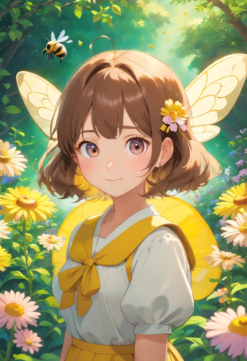 ((Masterpiece,Best quality)),Cute boy, Solo, beast ear, edgBunny, The barefoot, Knees raised,Open your legs，Lift the skirt with both hands, Sit Pose, rabbitears, short- sleeved, looking at viewert, grassy fields, short detailed hair, ssmile, whaite hair, Puff sleeves,exteriors，Fluffy short sleeves，By bangs，On the ground，full bodyesbian，Critters，rays of sunshine，with brown eye，Mottled sunlight，In the daytime，depth of fields，Seduction pose，The underparts are clear