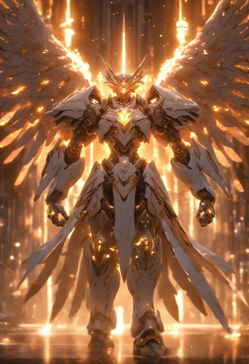 (Full body shot:1.4),(Wide Angle Shot), (Intricate details:1.4), (Masterpiece) , ((Anime Robot, Beautiful White Skin Golem, Angel, 1boy, Magic)), (Perfect Aesthetic Eyes:1.3) , (Detailed Eyes) , (Halo) , (Elden ring:1.4), (Wings:1.3), Glowing, Twintails Hair, Multicolored Hair, (Anatomically Correct Body:1.4) , Angry, (Perfect Face), Saenyo Ancalagon Majestic Guardian Knight | Ultra Detailed Robotic Armor | Cinematic Lighting | Intricate filigree metal design | 16k | Unreal Engine 5 | Octane Render | 3d, (anatomically correct :1.4), (Ultra Detailed, Fantasy Background, Blush, Solo, Fightning Stance), (magic circle:1.3), Lightning Effect, (Ray Tracing), Show Your Ability A.I., (Glowing Eyes) , (Particles Glowing) , 16k Wallpaper, Robot Female, Trending on Pintrest, By Nimox AI, UHD