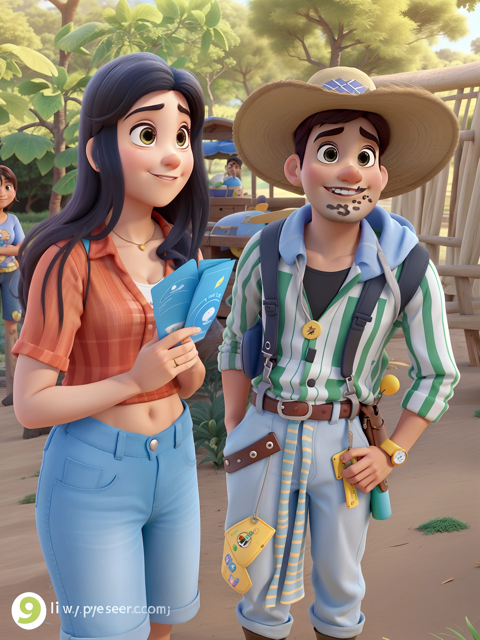 No estilo Pixar.. sendo as duas pessoas bem magras
