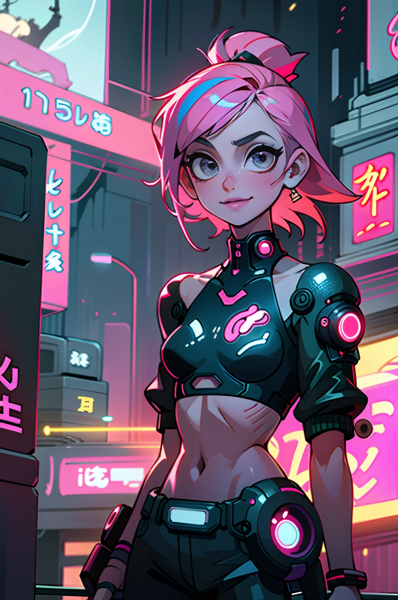 depiction of a cyberpunk cat girl, using a neon color palette of blues, greens, and purples, cyberpunk, android girl, background, score_7_up, score_8_up, score_9, abstract, cyberpunk background, detailed eyes, one cute fang, cybernetic implants, android, slit pupils, cat eyes silhouette, 1girl, score_9, score_8_up, score_7_up, highres, masterpiece, cowboy shot, slender, , skimpy neon cyberpunk outfit, high cut, cutout, tight, no human ears, cybernetic neon cat ears, furred arms and legs, neon cybernetic cat tail, digitigrade legs, dynamic erotic pose, crotchless, glowing neon pusssy,