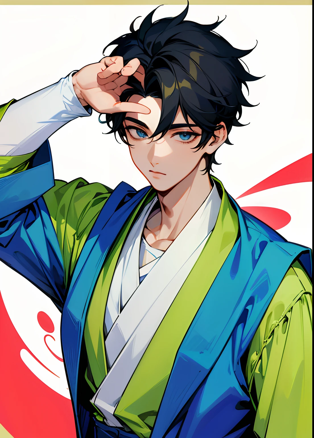 masterpiece, top-quality, Hi-Res, 1boy, 独奏, matured male,Beautiful face,Handsome men,male in his 20s