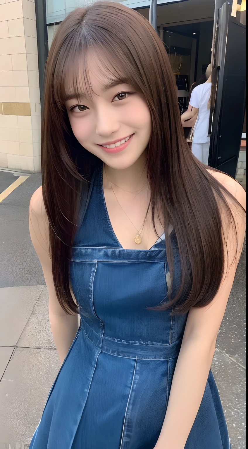 seed:4195271995,((Full Body Angle:1.1)),((Highest quality, 8K, masterpiece: 1.3)), concentrated: 1.2,Front hair:1.3, Cute girl 1,Nipples erect、 Perfect beauty: 1.4,Colorful ribbed knit half-zip T-shirt、Shorts,: 1.2,Randall Color、comics&Text Graphics、Black,1.1, Highly detailed face and skin textures, Fine grain, double eyelid, whitening skin, ,Highest quality,Ultra-high resolution,you,1 girl,alone,_Shiny_skin,Iris,necklace,((brown_length_Wavy_hair)),(lips)),eyelash,Front hair,deal with,compensate,Shiny,pore,skin big breasts、(smiling face)、Front hair、Walking in the park、walk