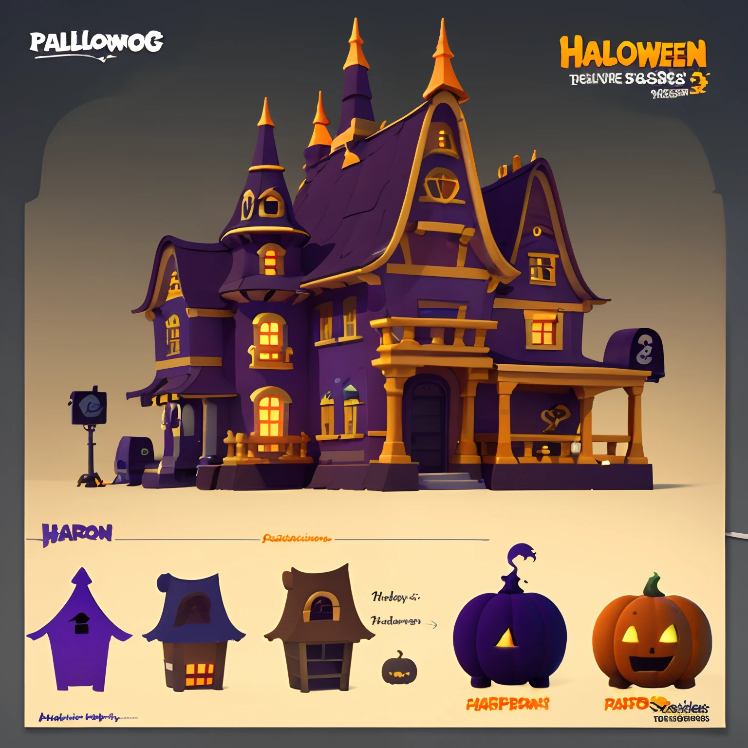 Game architectural design,Generate posters,poster for,Banner ads,Left text, Right topic,Halloween poster,Halloween elements,tmasterpiece,super detailing,best qualtiy