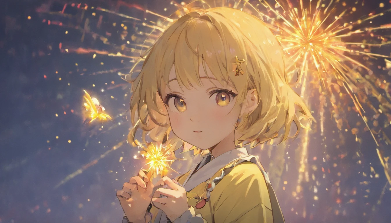 the night,Lolita style clothing,Cartoony,Chubby little girl,Holding a glowing dandelion,,Cute and cute,KIDS ILLUSTRATION,Glow effects,Dingdall effect,depth of fields,high light,Real light,Ray traching,oc rendered,Hyper-realistic,best qualtiy,8K,Works of masters,super-fine,Detailed pubic hair,Correct anatomy,sharp focus on eyes,Bokeh,Facial features are carefully depicted