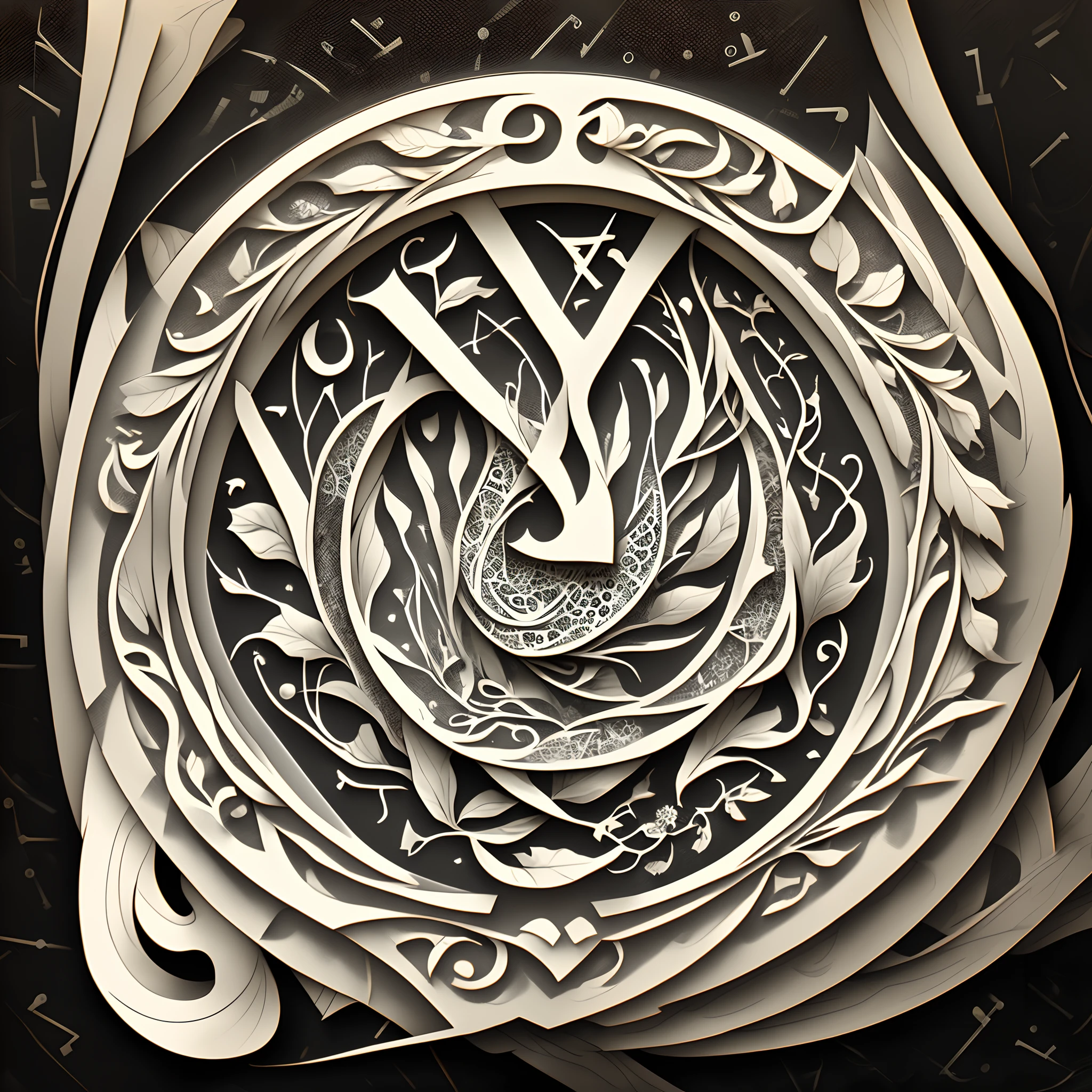 Design a math logo with math elements and patterns to symbolize the law of Lobida in math in black and white