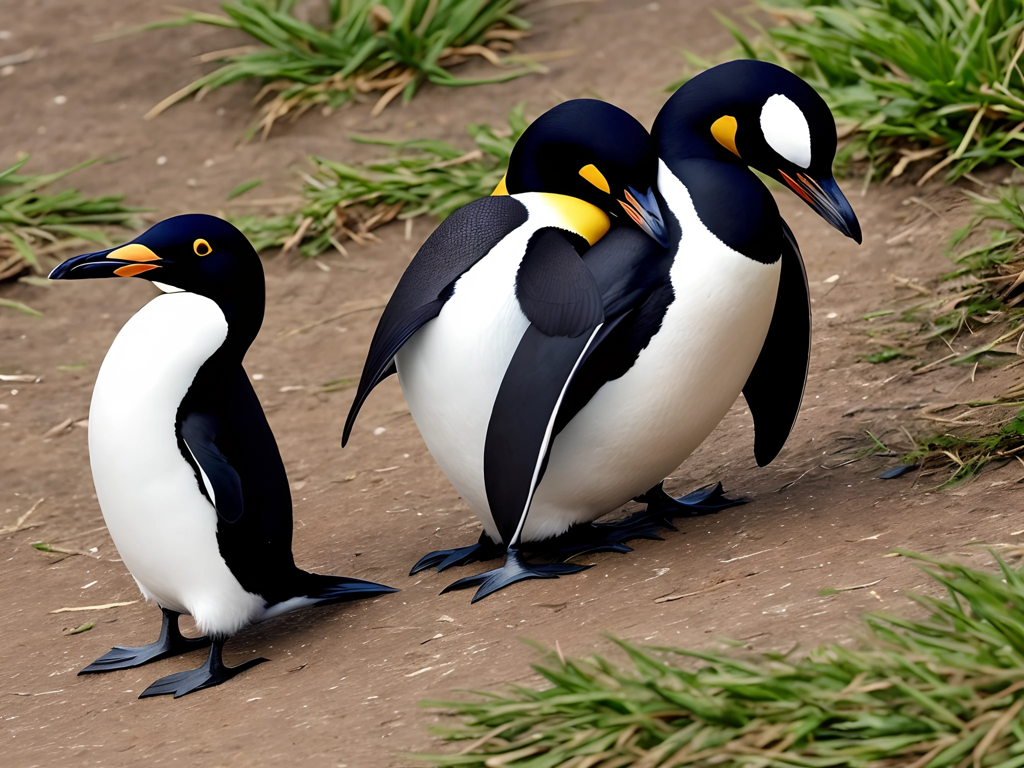Pinguim segurando uma arma com luneta