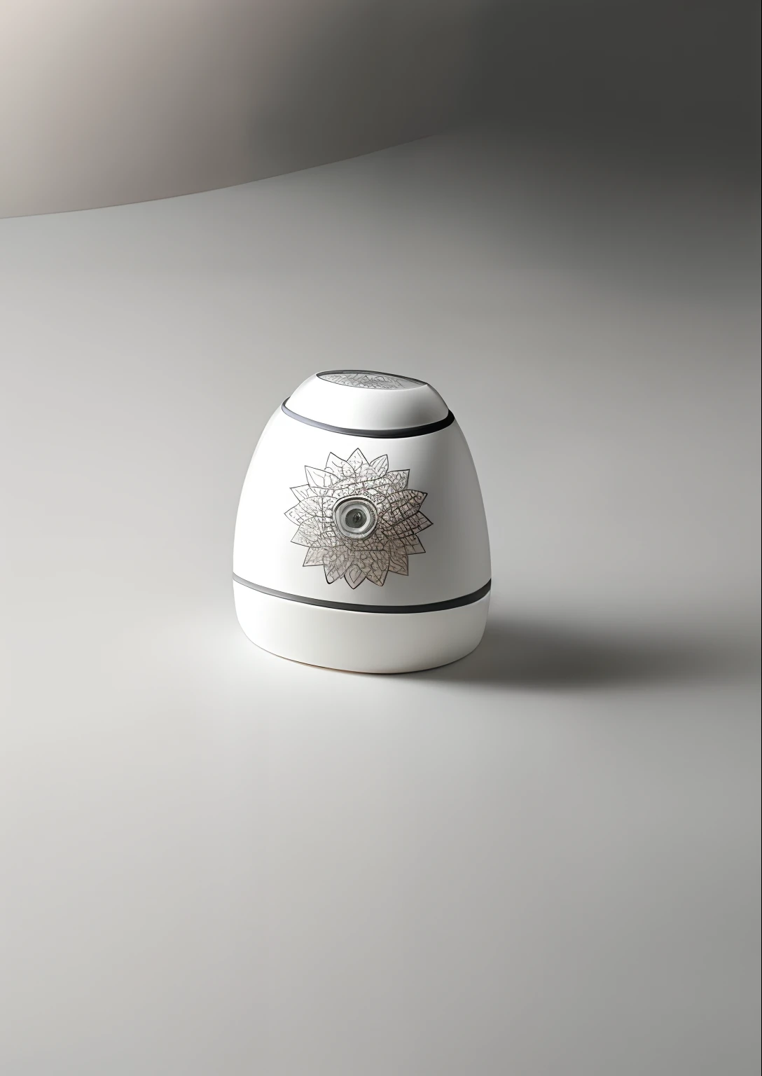 Design a Zen and modern white subject inhalant with an innovative half-moving top. The surface boasts a luxurious texture that exudes elegance plastic and sophistication. Picture this high-resolution photograph capturing the exquisite craftsmanship of the inhalant, showcasing its flawless contours and smooth finish. The image, a testament to its exceptional quality, invites viewers to appreciate the simplicity and refinement of this stylish product.
