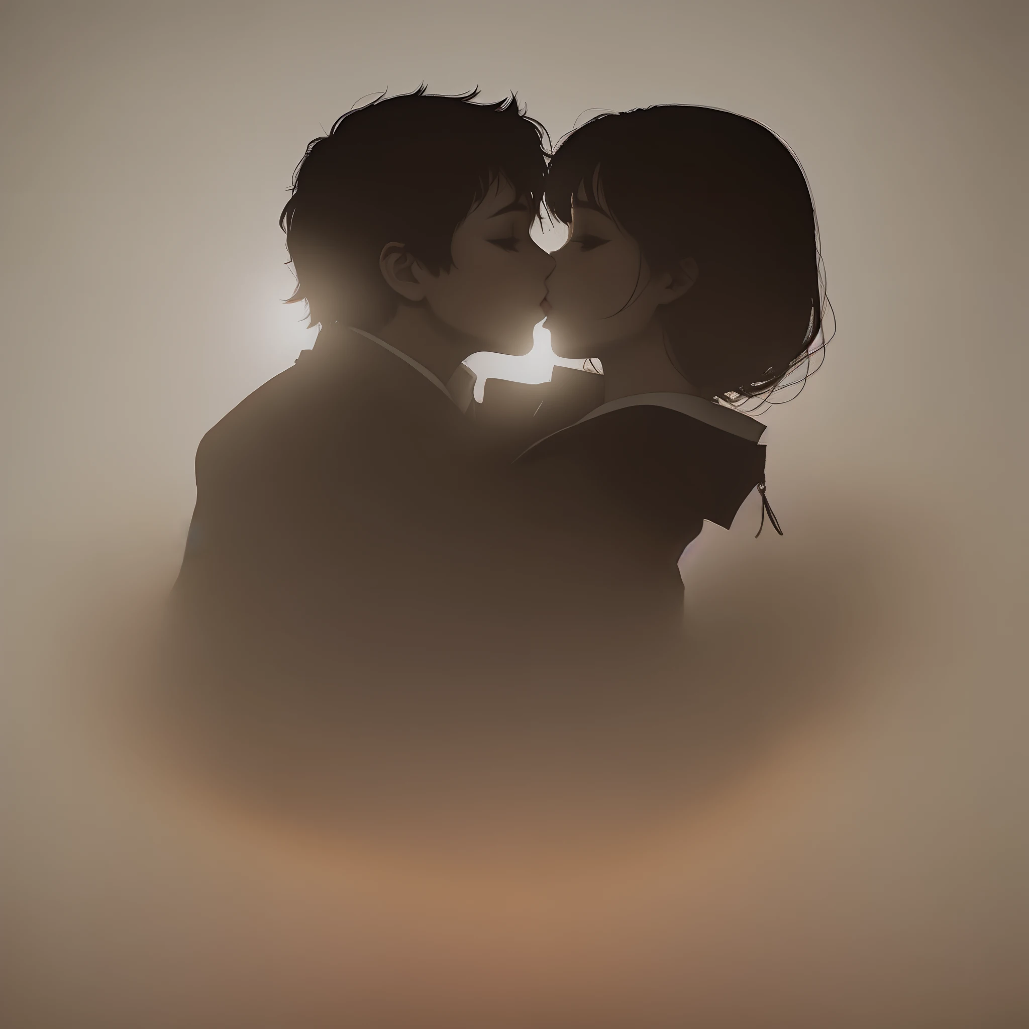 a couple schools the kiss silhuette