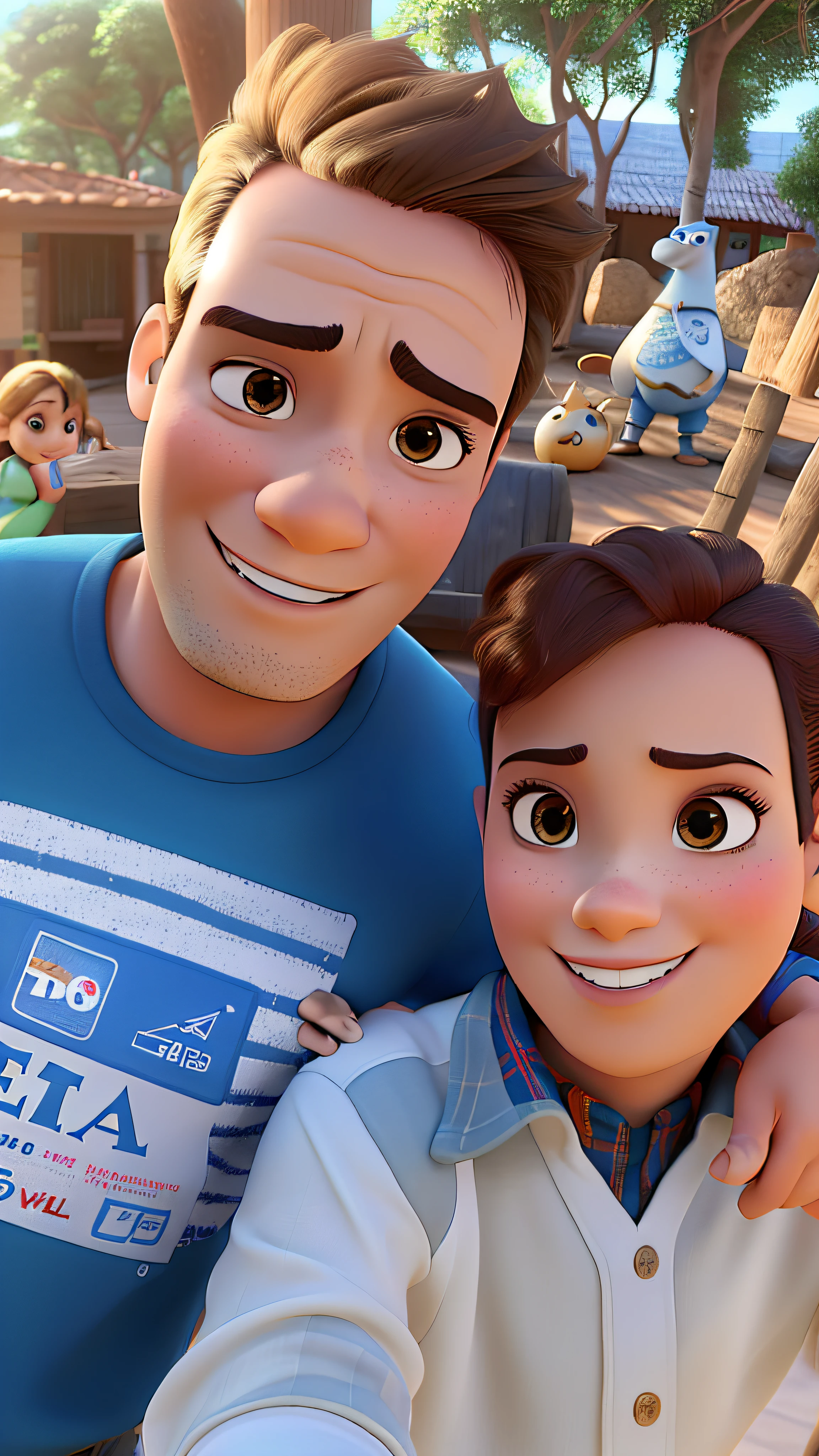 Um casal estilo pixar, alta qualidade, melhor quailidade.