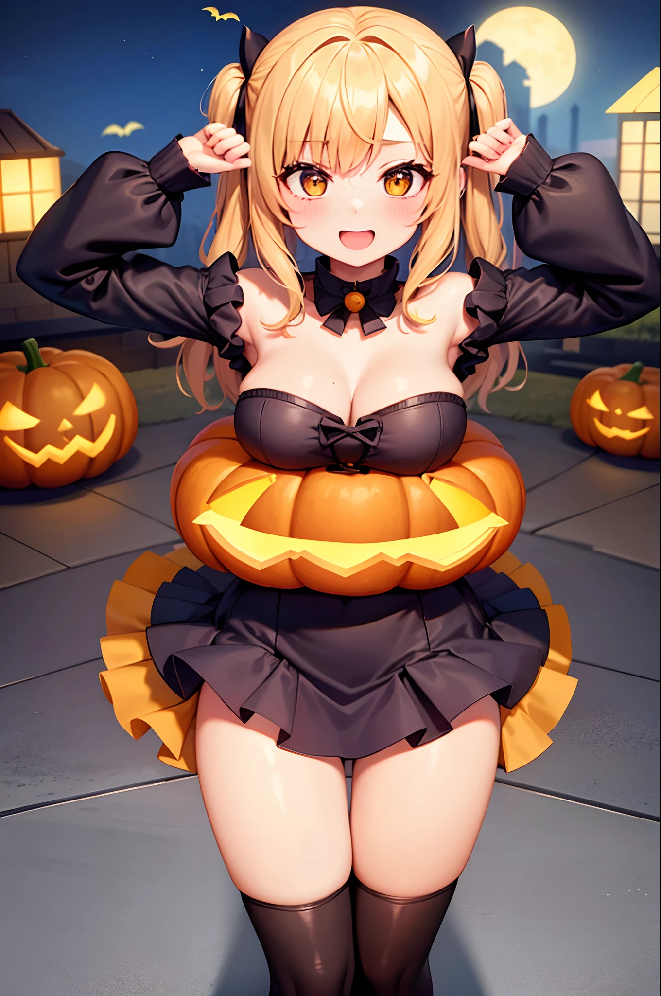 1girll,borgar,pumpkins,the bats