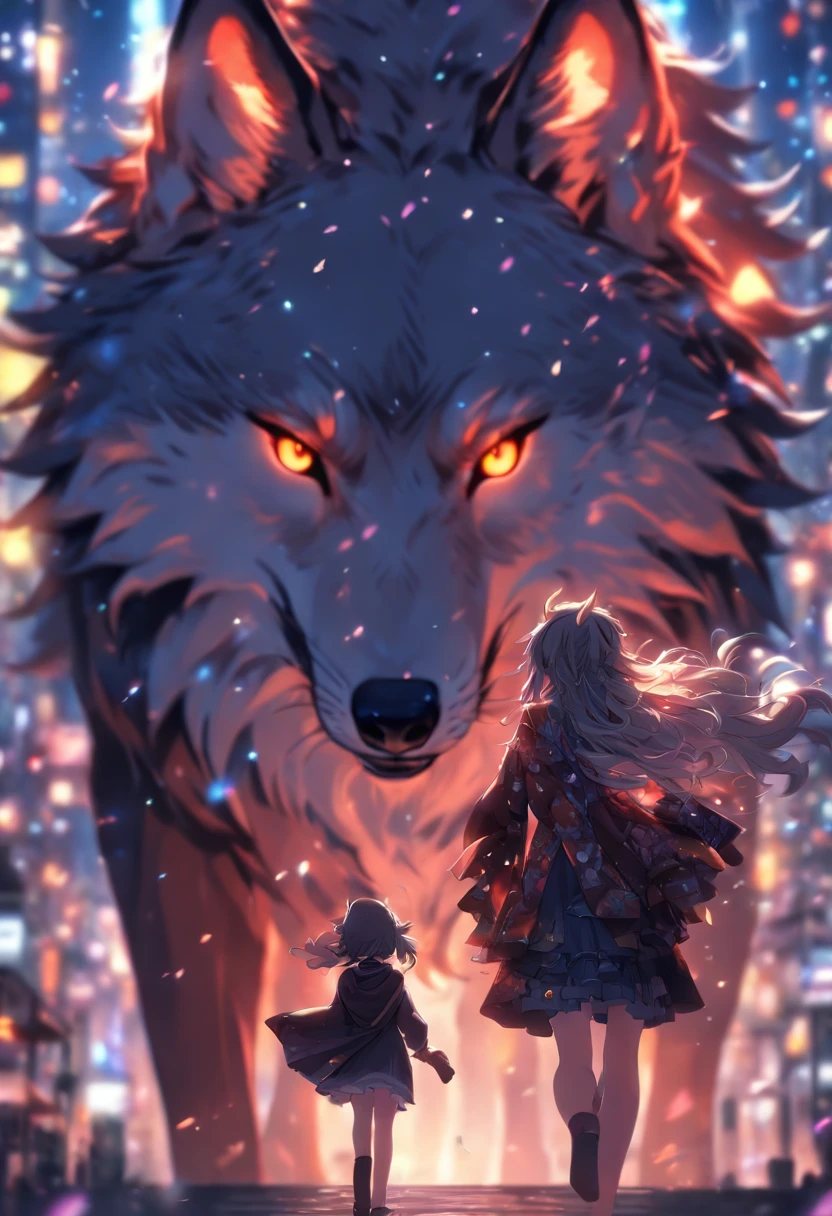 A giant wild gray wolf protects the beautiful girl
(Master parts: 1.5) (Fotorrealista: 1.1) (Bokeh) (Best quality) (The skin、pores、Detailed texture of hair: 1.1) (复杂) (8K) (hdr) (Wallpapers) (Cinematic lighting) (foco nítido )