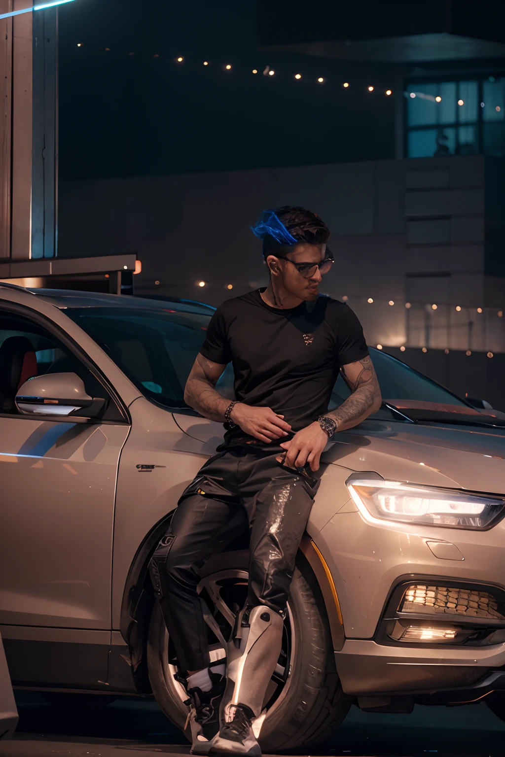 Change background cyberpunk handsome boy realistic face 8k ultra realistic