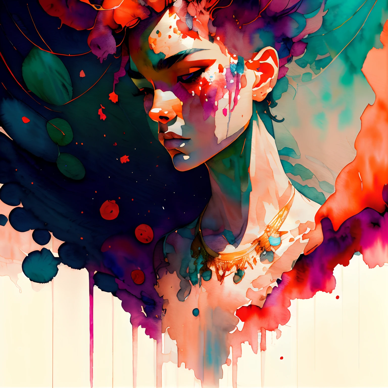 wtrcolor style, Digital art of a tree, official art, masterpiece, Beautiful, ((watercolor)), paint splatter, intricate details. Highly detailed, detailed, [dripping:0.5], Trending on artstation, by Rachel Walker, looking like a real painting, centered, sideshot, dark colours, calm colours, random person