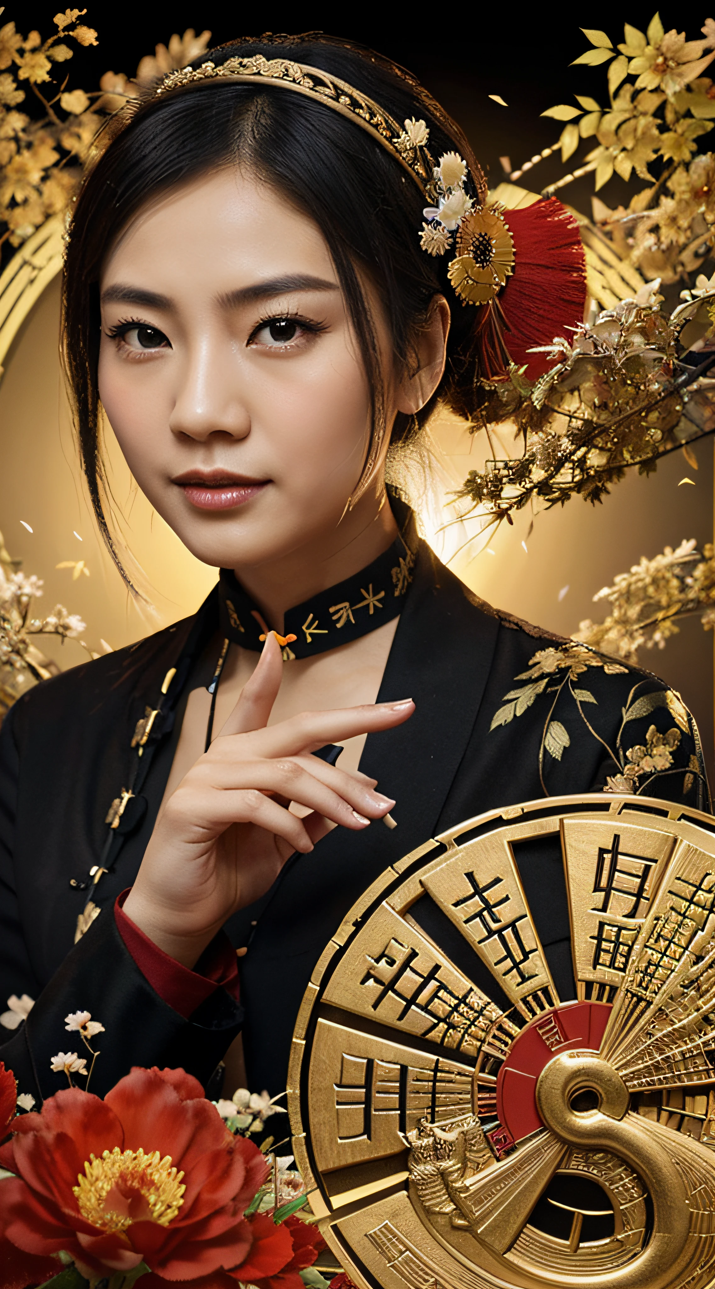 Chinese Economy Symbolism:
A collage of images representing significant elements of the Chinese economy and culture, emphasizing the correlation between the number eight and prosperity.