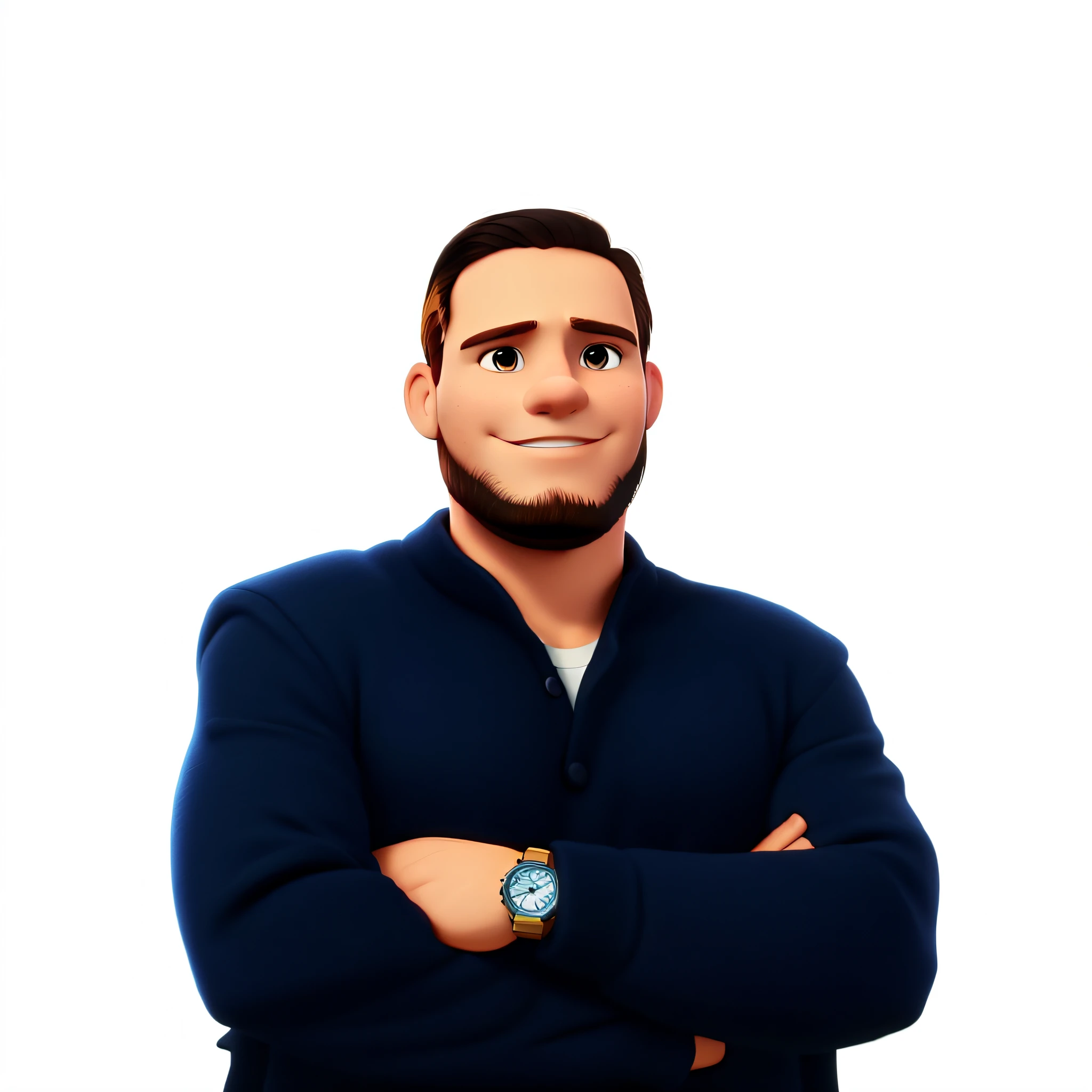 um homem moreno estilo disney pixar, alta qualidade melhor qualidade