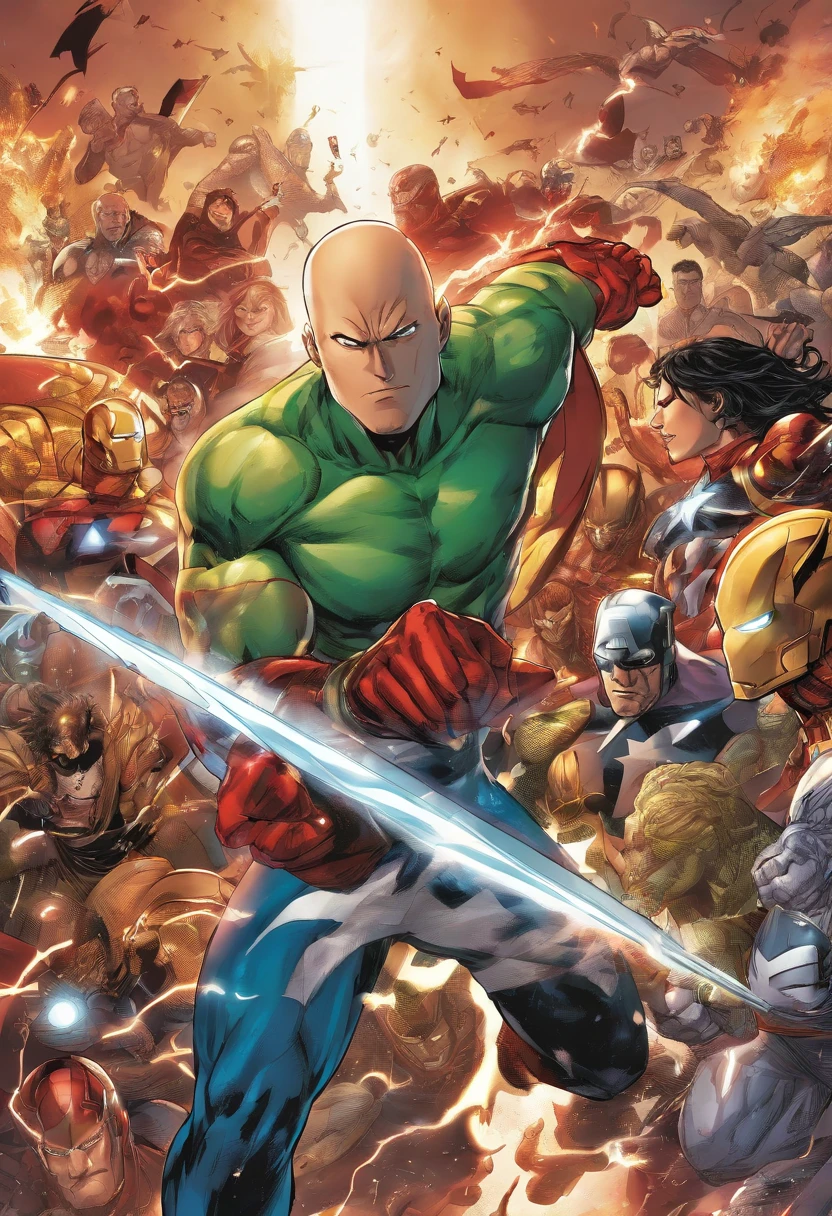 Saitama, the world's strongest hero, vs the Avengers