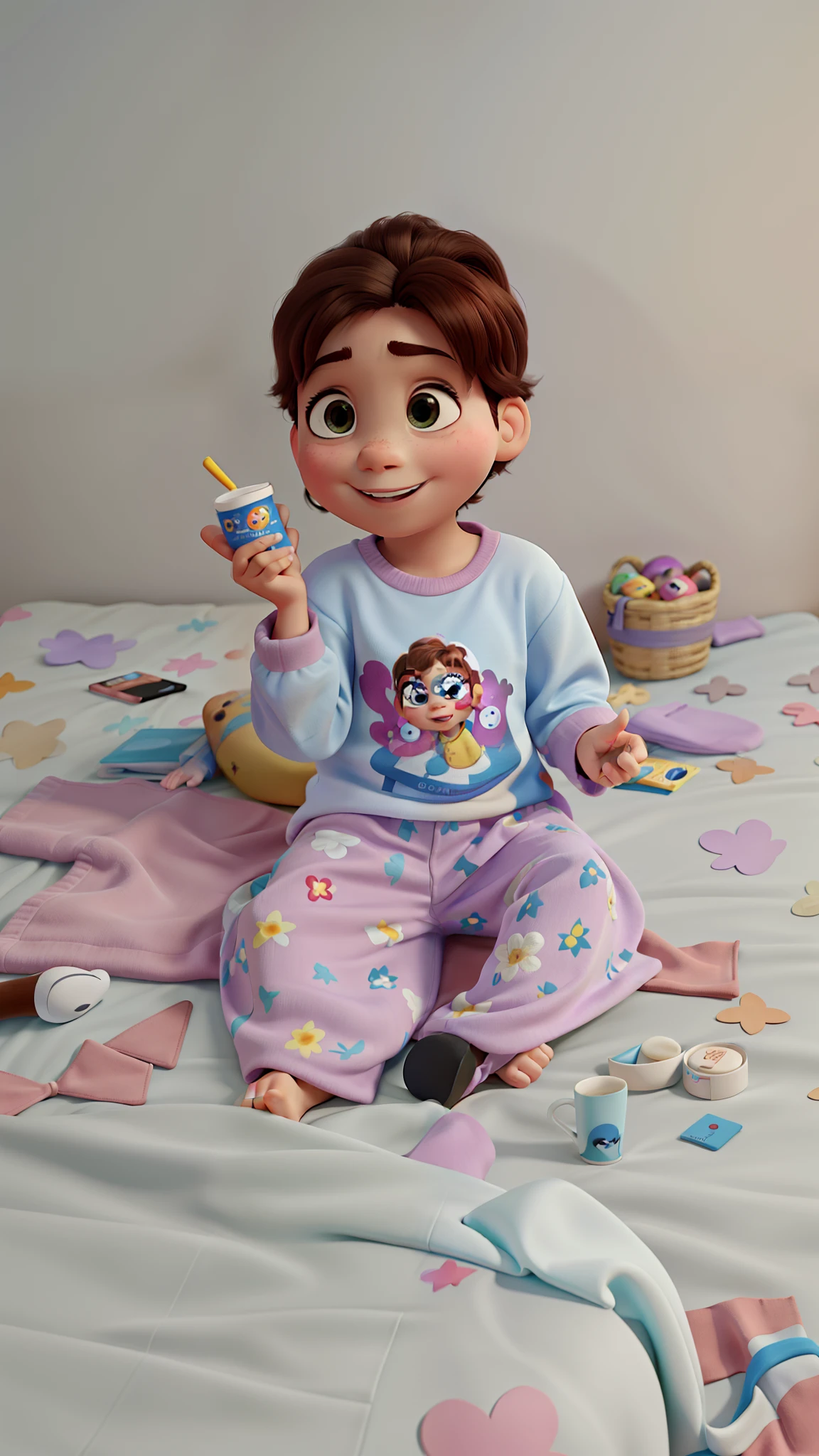 A Disney Pixar-style child, alta qualidade, melhor qualidade.