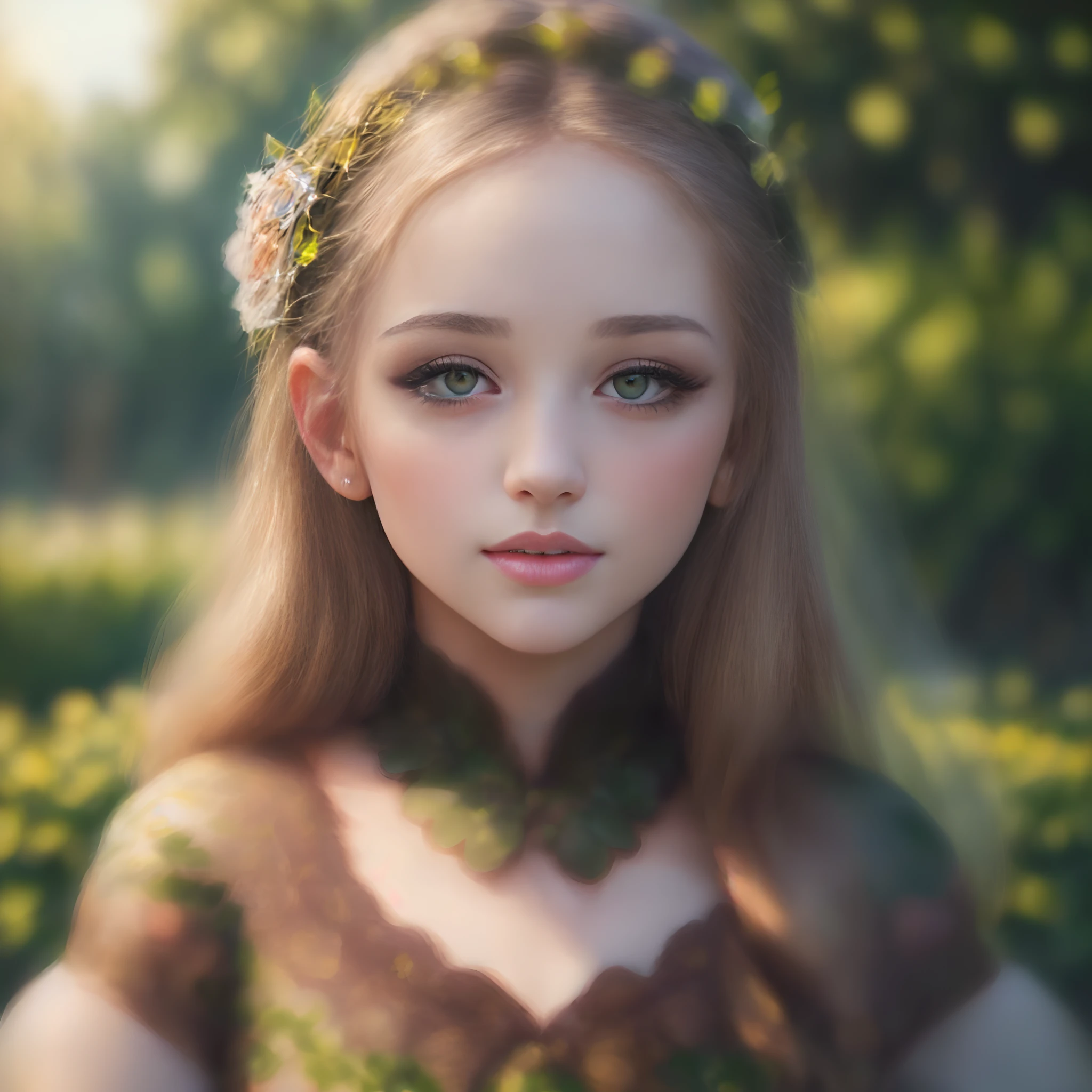 woman, tree, standing in a field, side profile, sensual busty body, beautiful detailed eyes, beautiful detailed lips, extremely detailed face, long eyelashes, elegant graceful figure, detailed garden landscape, golden hour lighting, lush greenery, warm color tones, cinematic atmosphere, (best quality,4k,8k,highres,masterpiece:1.2),ultra-detailed,(realistic,photorealistic,photo-realistic:1.37),cinematic, intricate details, dramatic lighting, art by mooncryptowow,