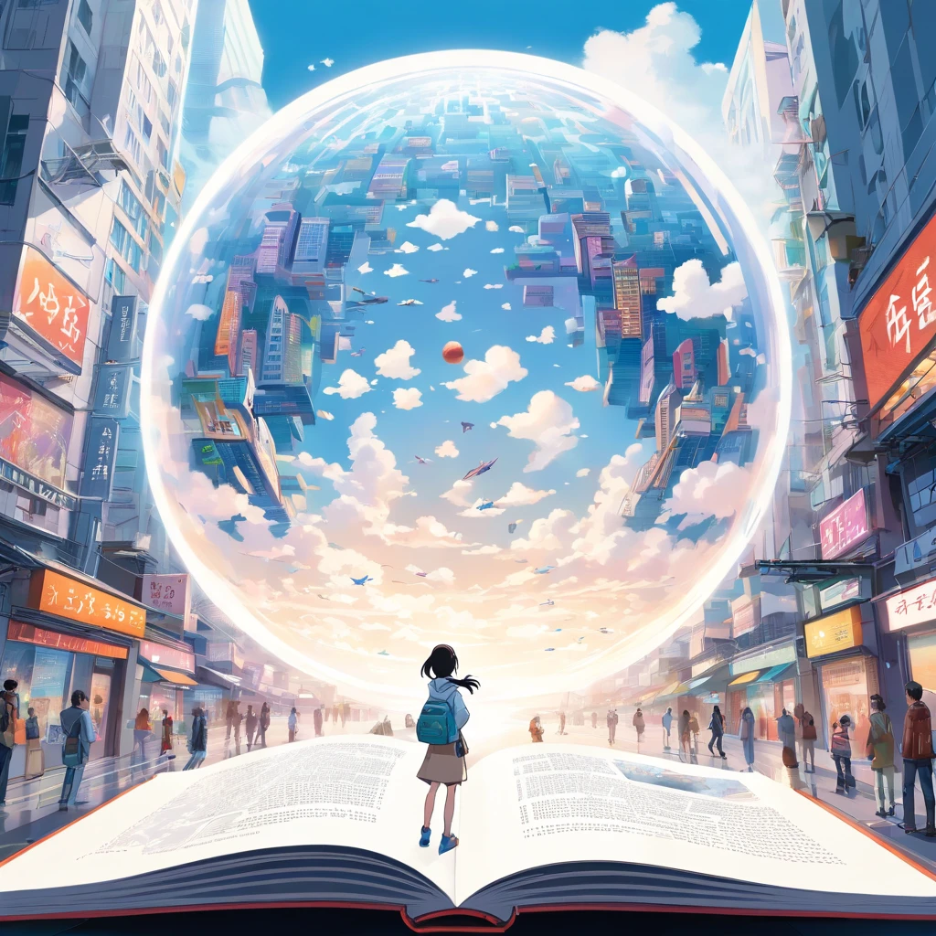 (Pop-up Books,White background:1.35),Postmodern art style,(abstracted:1.2)(Penrose Escher-style sphere) What to configure (Cyberpunk City:1.2),After the change (James Rosenquist,Roy Lichtenstein) Inside the Eagle Ball,Inception,Impossible geometric structures,Mobius Ring,Cyberpunk City Intertwined with Spheres,inflation,3 seconds after the Big Bang & The Expanding Multiverse,dry ice,steam,cloud,Plume of smoke,Smoke rings,Museum,mont,a river,naturey,SDGs,