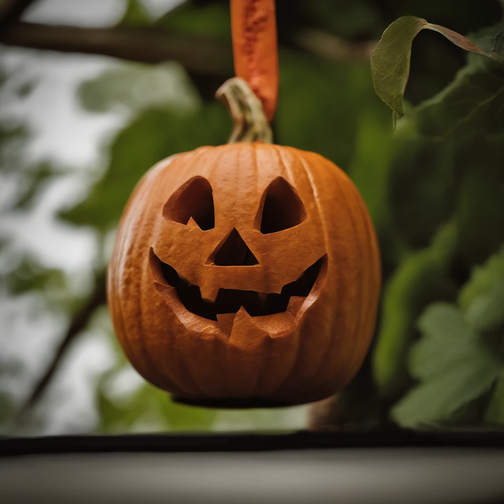 halloween,exteriors,A bunch of maple leaves,Pumpkin head,waxy candles,Mandelbrot shape,Masterpiece,Three-dimensional paper cutting art