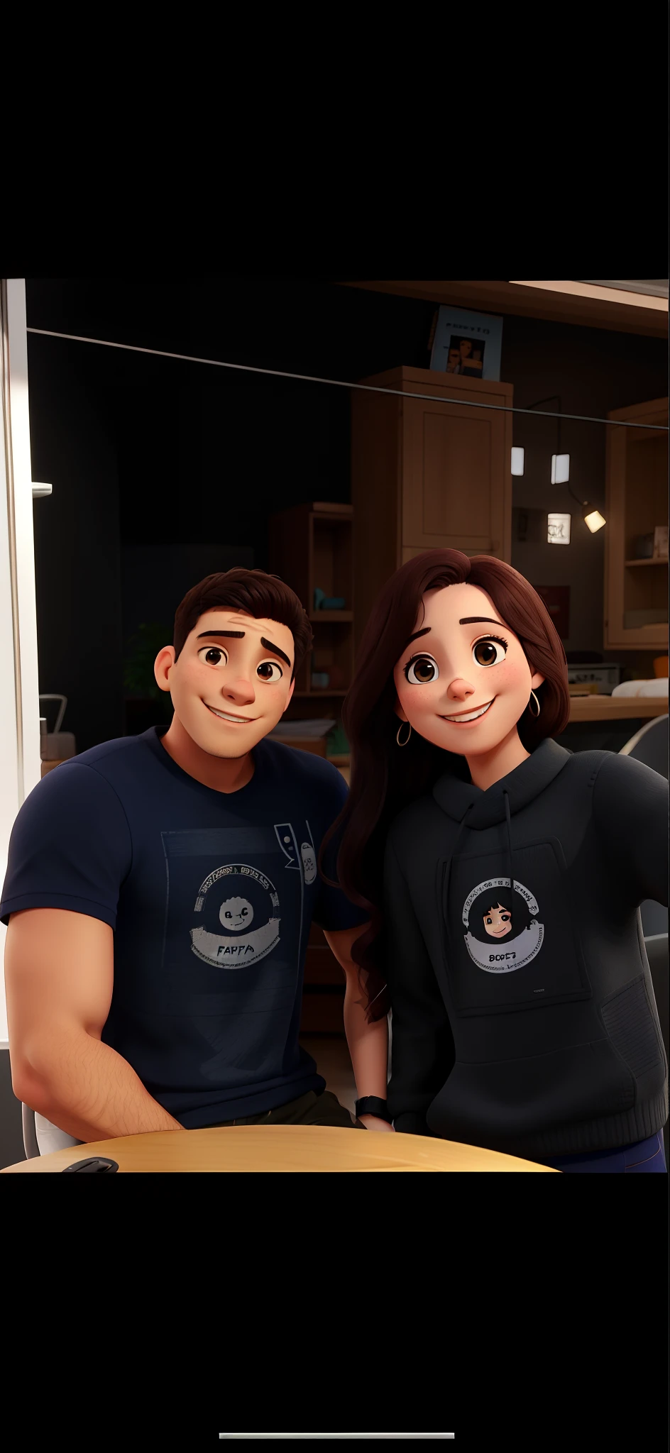 Um casal apaixonado e sorridente