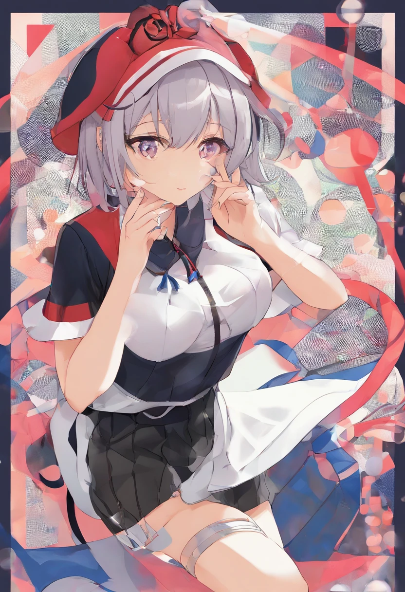 ((Tomboy)), (masterpiece, best quality) cute smile, short hair, anime girl, small hight, (big boobs), (Big chest) baggy black tshirt, thongs, thick tights, (small curvy, ecchi) ((Anime art style)), big beautiful eyes, sexy fishnets, stripping, hourglass figure, lip bite, gamer girl, slim belly, sexy, sedductive, black and neon background, (nipslip), tsundere, ((striping the shirt)),