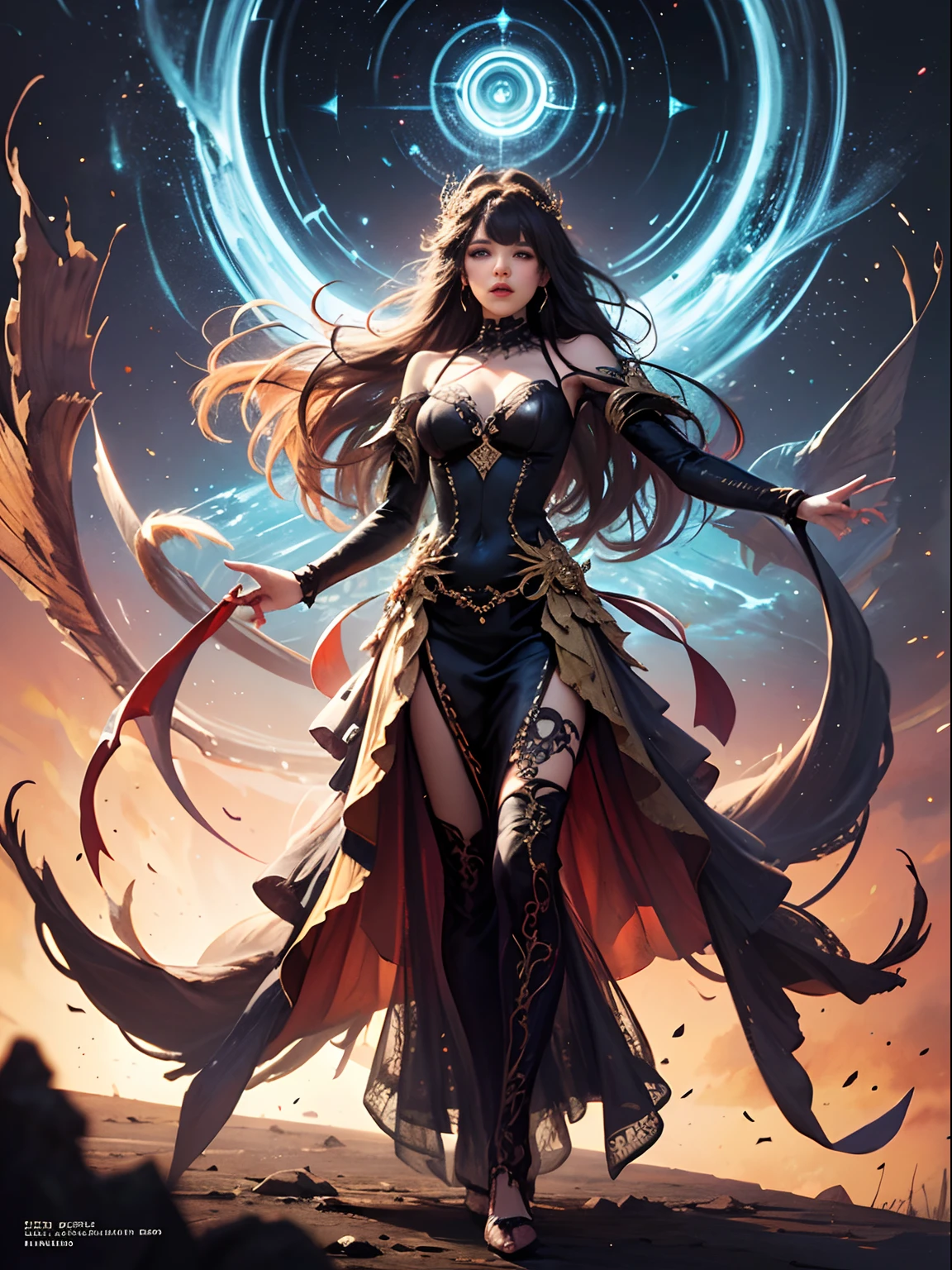 Official art, Unity 8k Wallpapers, ultra-detailliert, Beautifully Aesthetic, masterpiece, top-quality, (Zentangle, a Mandala, Tangled, Entangled), (Fractal Art: 1.3), 1girl in, ighly detailed, dynamic ungle, cowboy shot, The most beautiful forms chaotic, elegent, Fauvistdesign, bright colour, romanticism, James Jean, Robbie De Viantano, Rostran, Francis Bacon, Michal Muraz, Adrian Gany, Petrakot Light, Gerhard Trichter, Takashi Yamamoto, Ashley Wood, ambiance、ecstatic notes、Visible Flow Notes、(Black silk)、(full body Esbian)、Wet