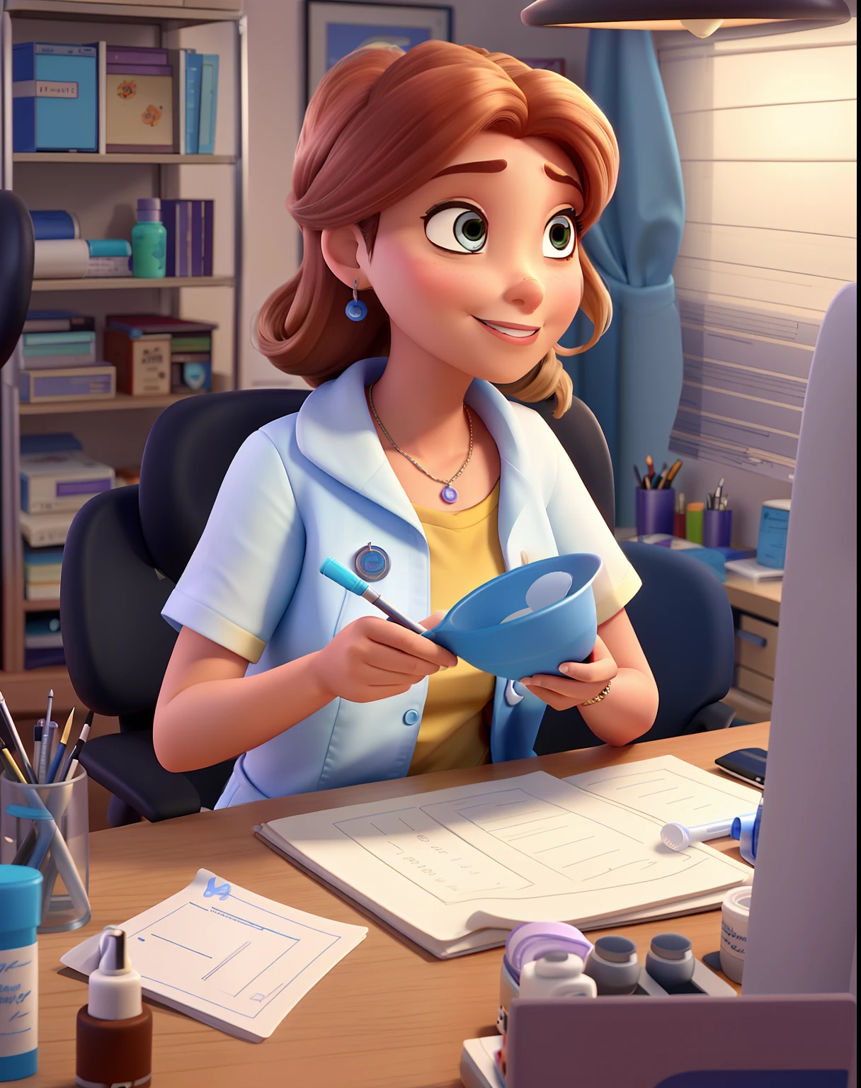 Girl who is reading and studying, female student, computer in the room, sweet looking, willow eyebrows, big eyes, ((big huge breast)), clevage, girl with delicate facial features, girl sitting at the computer desk live broadcast, detail portrayal, infinite details, Tyndall effect, ultra definition, 8K, character tracing, ray tracing, modern women, high appearance, beauty, intellectual beauty, (((wearing white sexy nurse uniform))), (urban beauty), (sexy), (seductive) (off-the-shoulder), vibrant DSLR colorful hyper HDR epic UHD tmasterpiece extremely detailed ultra_high-resolution ultra_high-definition ultra_high-quality saturate reflection, varies multi etc. --v6 --s1000 --c20 --q5 --chaos100