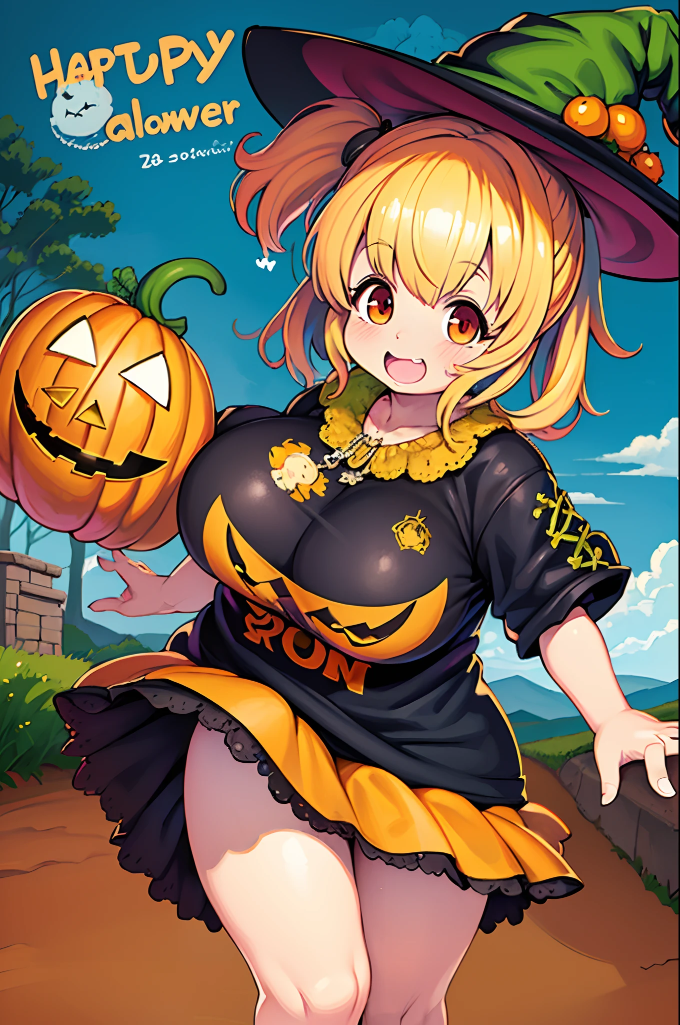 Charming Halloween 12 Year Old Witch Autumn Icon Pack, Random facial expressions, Random coloring, Cartoon style, 2D, planar vector, Character Design, T-shirt design, Colorful splashes, Vector art, Fantasy Art, Watercolor effect,Digital Painting, white bg, 8K