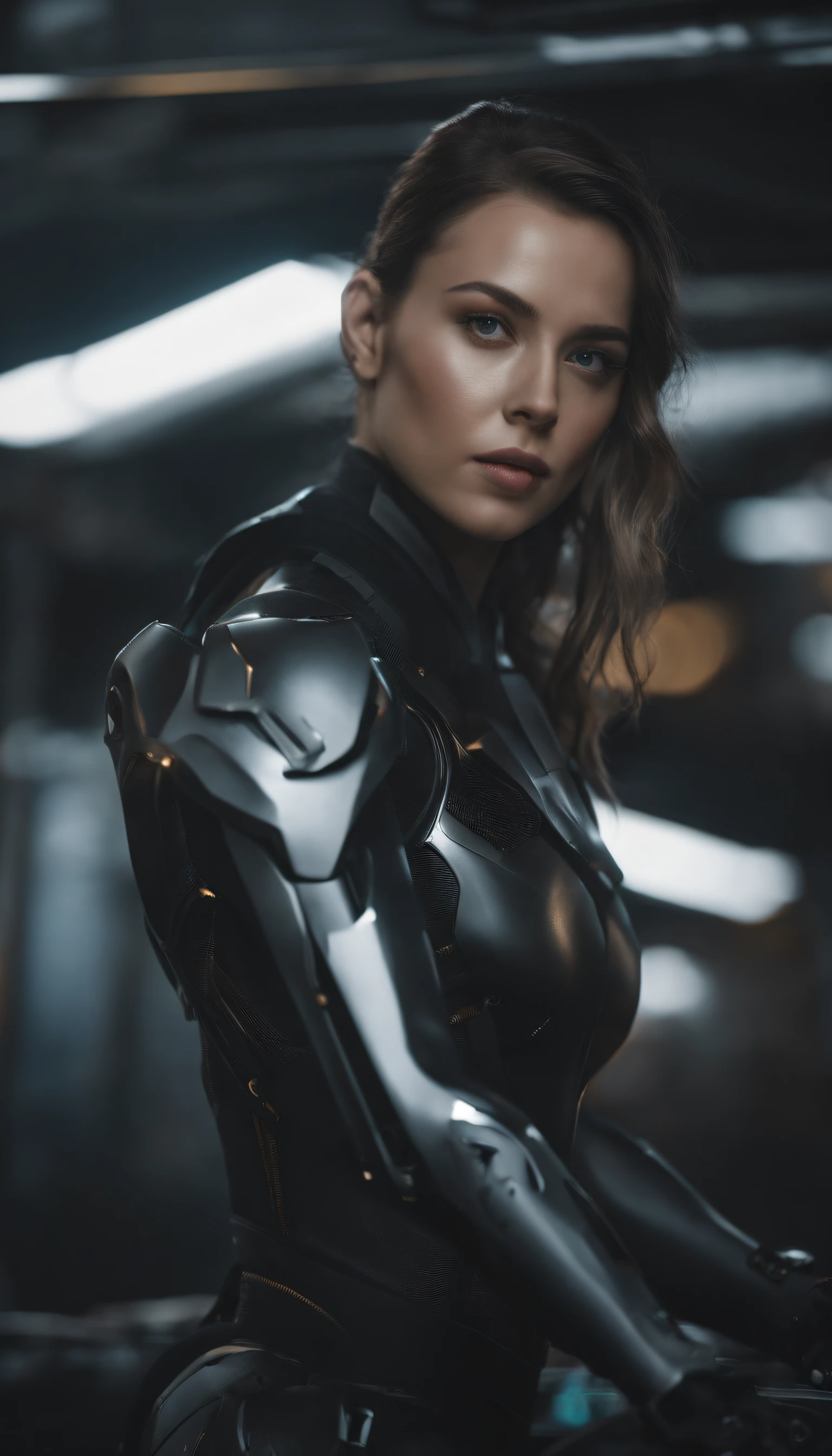 simplebackground，Ultra photo realsisim，Hyper-detailing，machine girl，Mechanical body，Mechanical joints，sci-fy，Full body like，highly detailed surreal vfx，Smudge，Faraway view，super-fine，ultra - detailed，high qulity，8K ，oc rendered，dynamic viewing angle