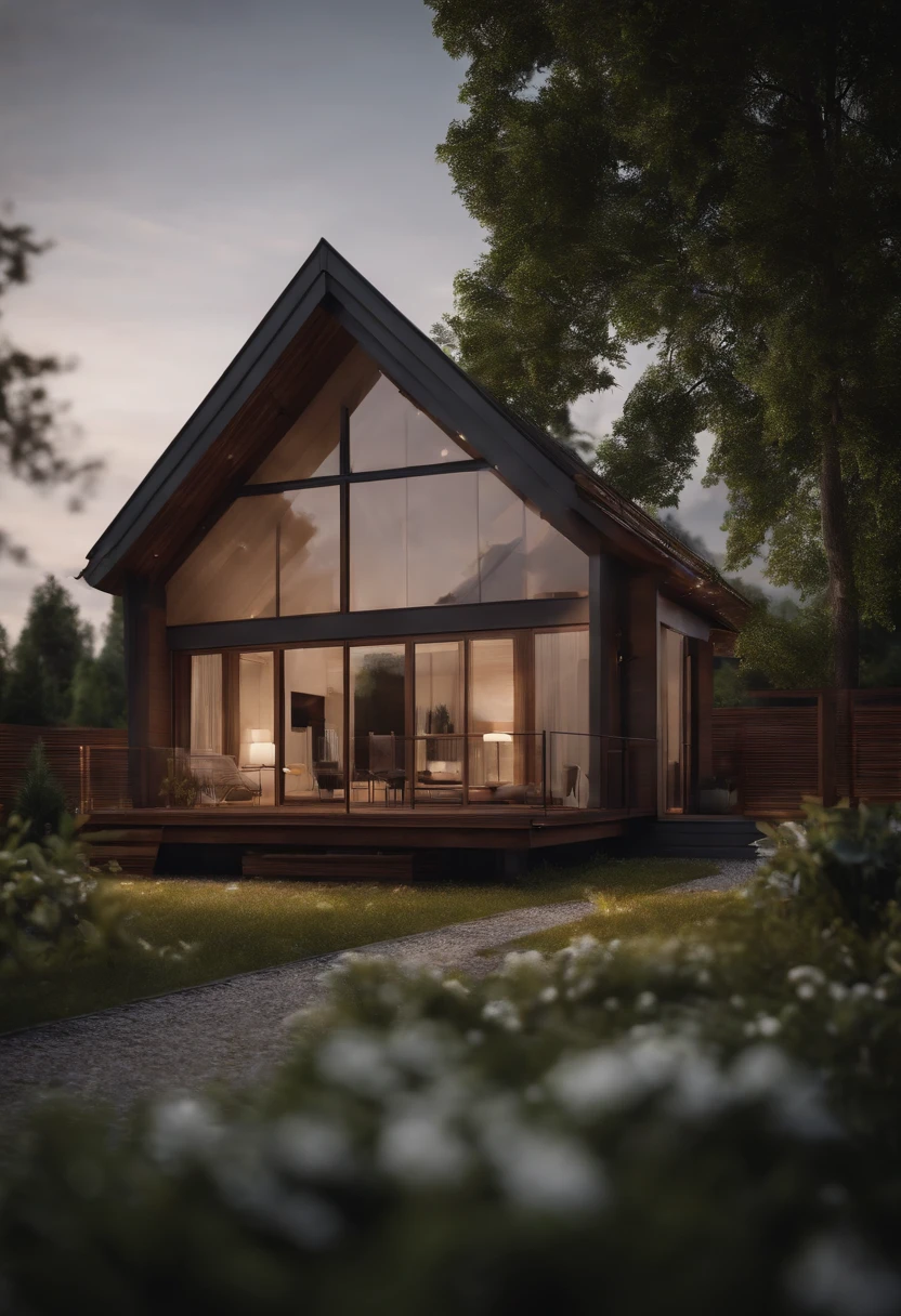 Create an architectural plan of a small house
