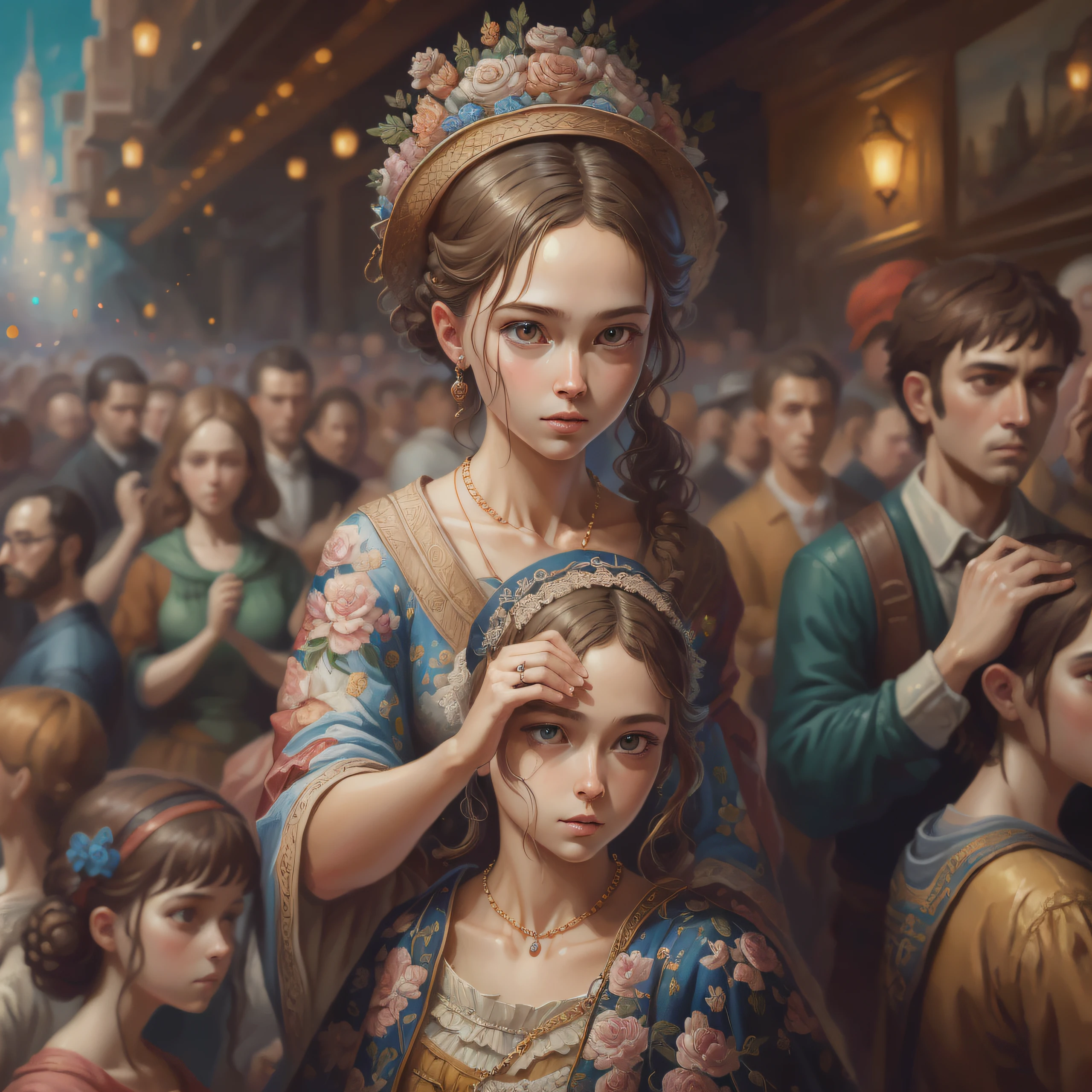 crowd, celebrating (insanely detailed:1.2), ((masterpiece)), (painting:1.1), (digital painting:1.1) (Masterpiece:1.2), (Best Quality), Detailed, UHD, sharp focus, (illustration:1.1)