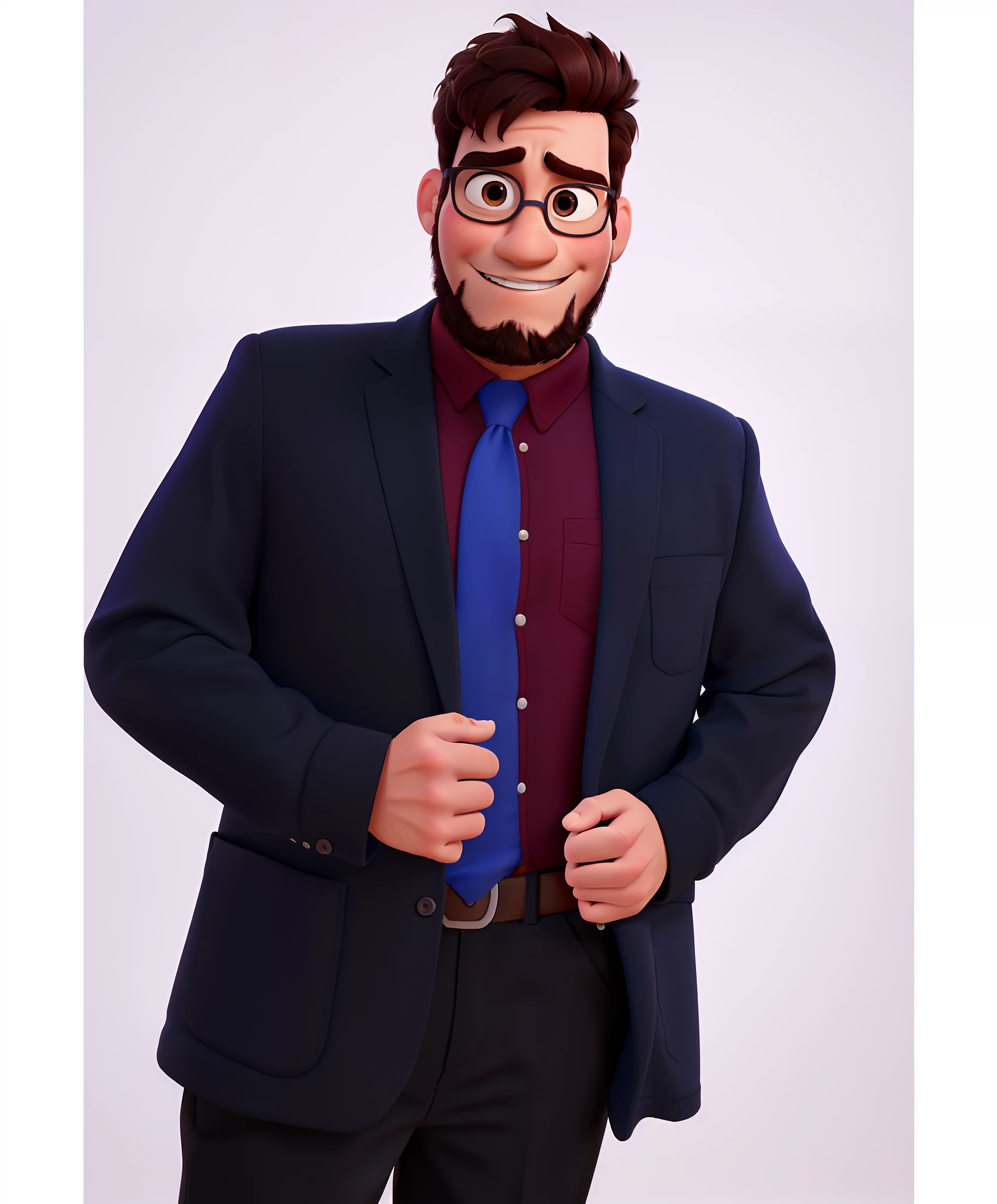 Post no estilo Disney Pixar. Um homem no estilo Disney Pixar, alta qualidade, melhor qualidade