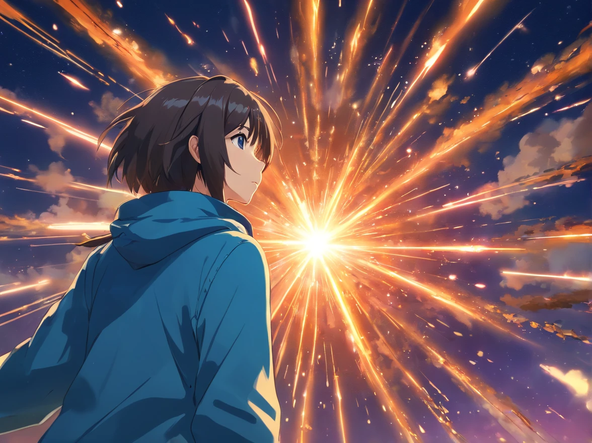 (best quality,4k,8k,highres,masterpiece:1.2),ultra-detailed,(realistic,photorealistic,photo-realistic:1.37),Supernova explosion,Orange,Huge cross-rays,Extremely strong color impact,Darker dominant tones,Extremely strong contrast,vivid colors,bokeh,portraits