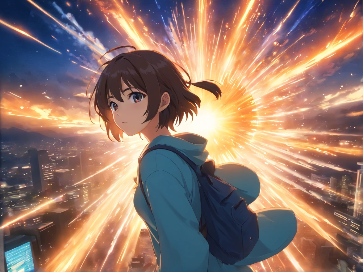 (best quality,4k,8k,highres,masterpiece:1.2),ultra-detailed,(realistic,photorealistic,photo-realistic:1.37),Supernova explosion,Orange,Huge cross-rays,Extremely strong color impact,Darker dominant tones,Extremely strong contrast,vivid colors,bokeh,portraits