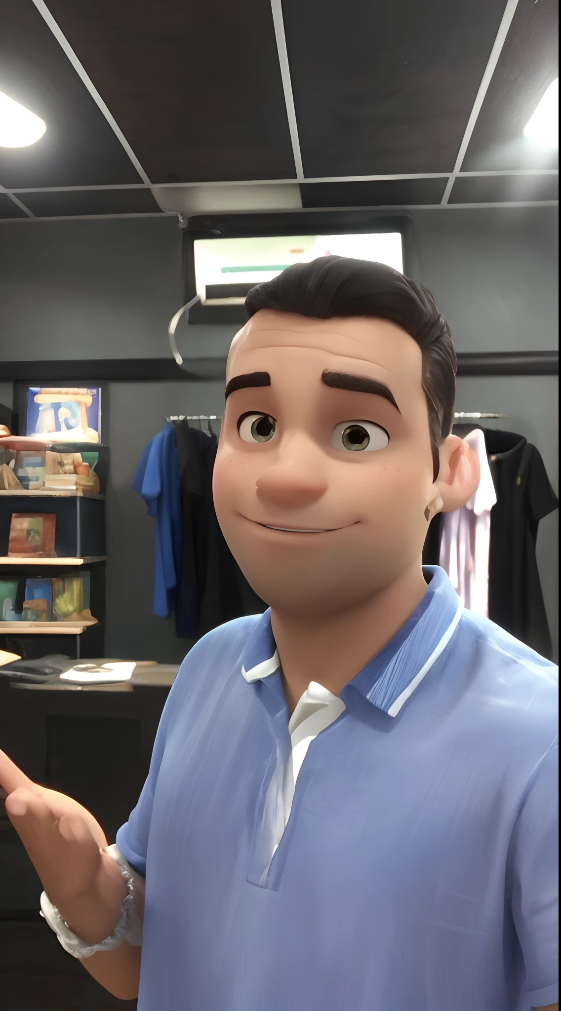 Um homem estilo disney pixar, cartoon, alta qualidade, melhor qualidade