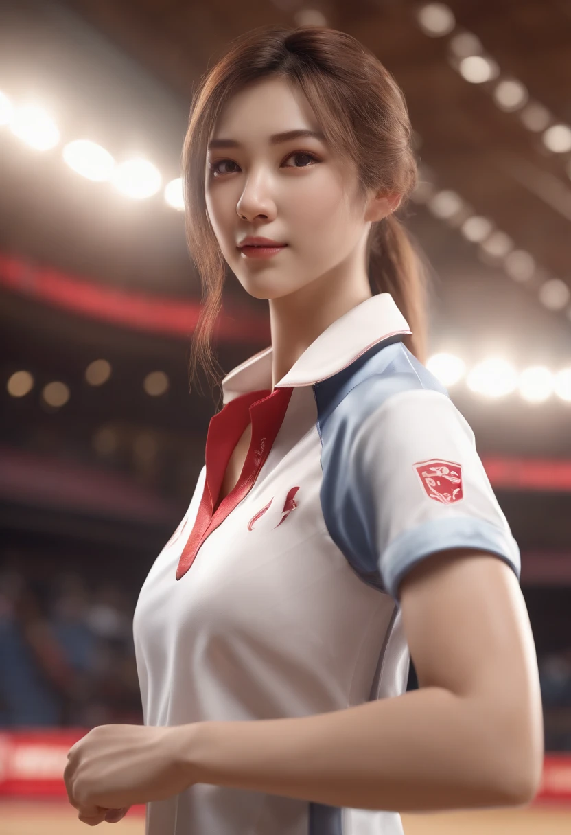 ((tmasterpiece, best qualtiy)),A highly detailed,8K,Realistic focus,intricate-detail,Big Japanese Girl,female volleyball player,Volleyball uniform,Red bloomers,(((Wearing the number 9 shirt))),Kneepads,Over knee socks,(((Indoor arena background))),A tall man,long legged,poneyTail,Sticking Out Your Crotch,Cameltoe,cocked ass,(((Little Breast))),white tit,Lifting clothes,Revealing breasts,Look at the chest,toView ,pubick hair,thick pubic hair,View pubic hair,Robust body,Sexy and durable,Detailed abs,Detailed muscle lines,teats,dynamicposes,Greasy body,sweating body,Normal body shape,Normal face,normal hands,frontage,fully body photo,tall image,Look from the bottom up,look from down,Low angle full shot、Ground Level Shots、From below、