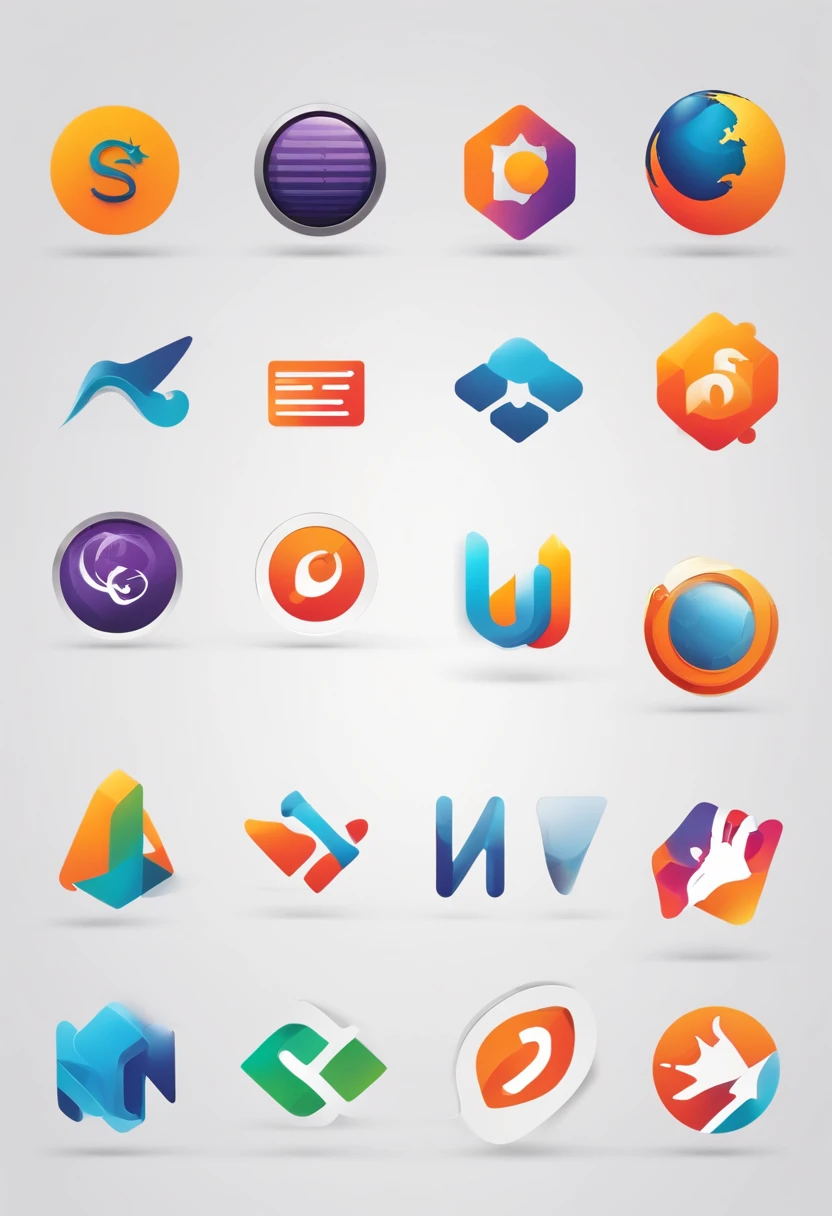 Design an internet company logo,Simple style,There are finger elements