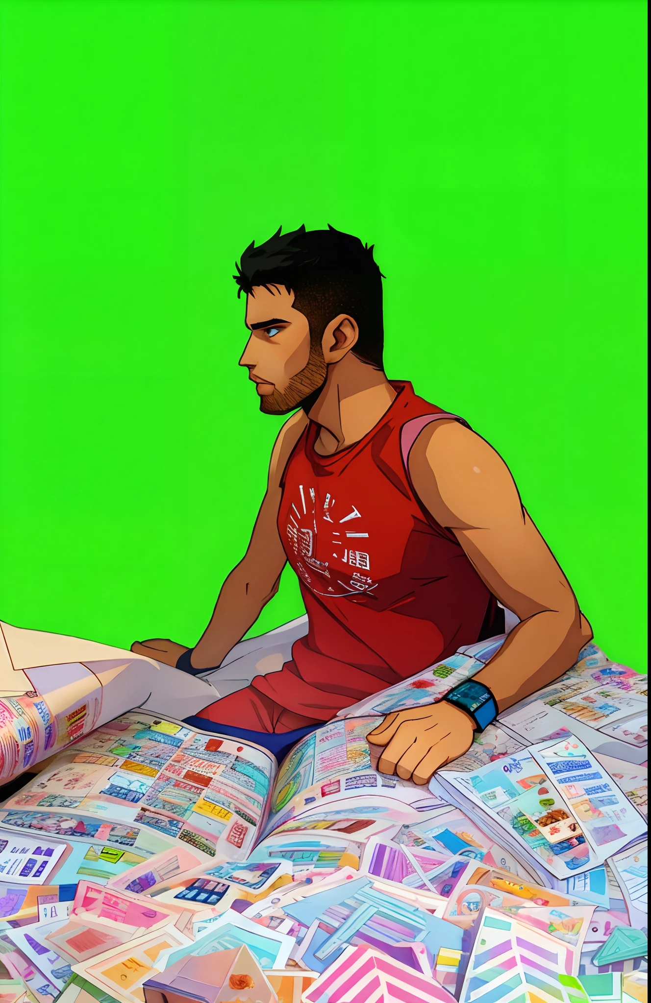 turn this man to cartoon